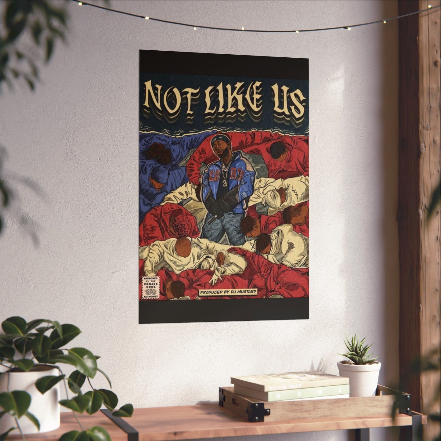 Kendrick Lamar "Not Like Us" Comic Book Cover - Matte Poster – Hip Hop Wall Art, Music Legend Print, Matte Finish Poster for Home & Office Decor