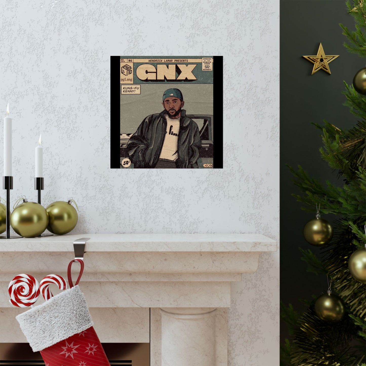 Kendrick Lamar "GNX" Comic Book Cover - Matte Poster – Wall Art Print | Hip-Hop Room Decor | Rap Album Cover Aesthetic