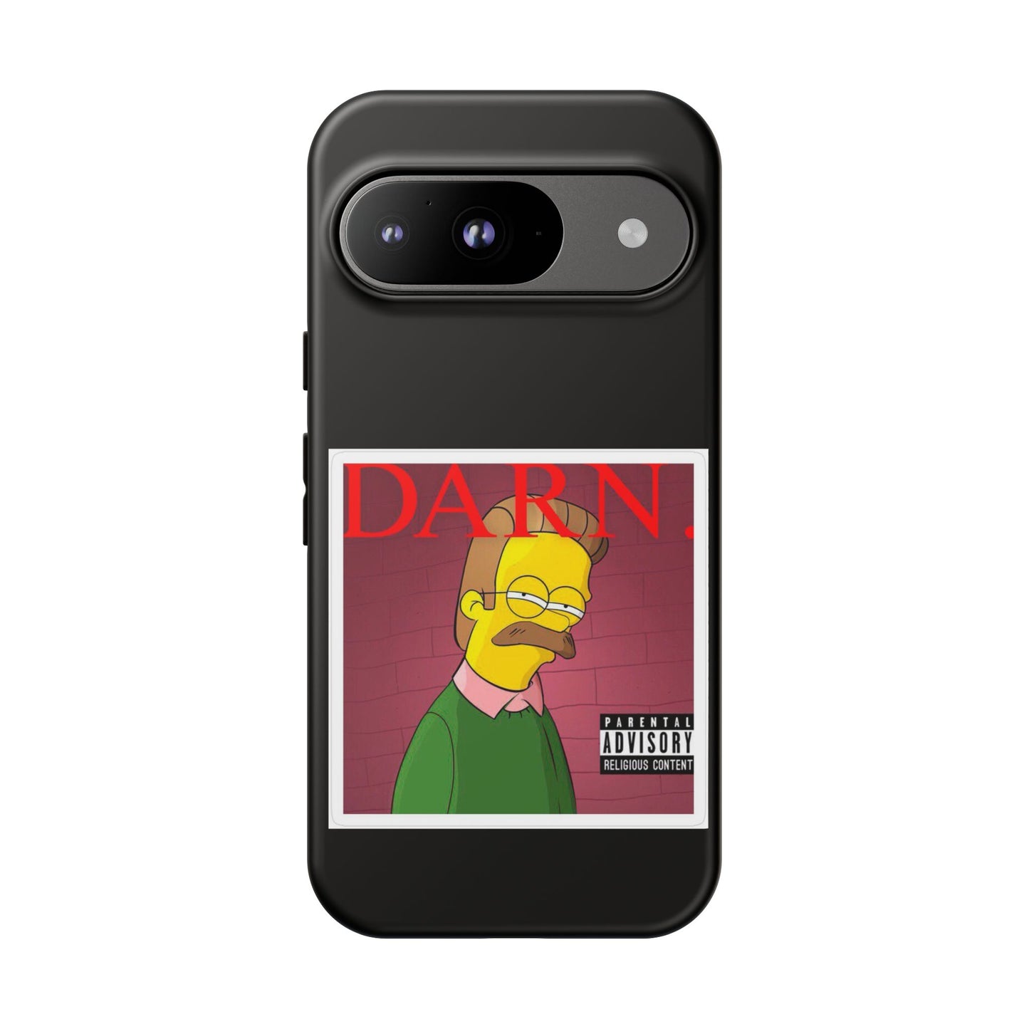Kendrick Lamar X Simpsons "DARN" Ned Flanders Tough Phone Case – Funny Rap Mashup Cover for iPhone, Samsung, & More