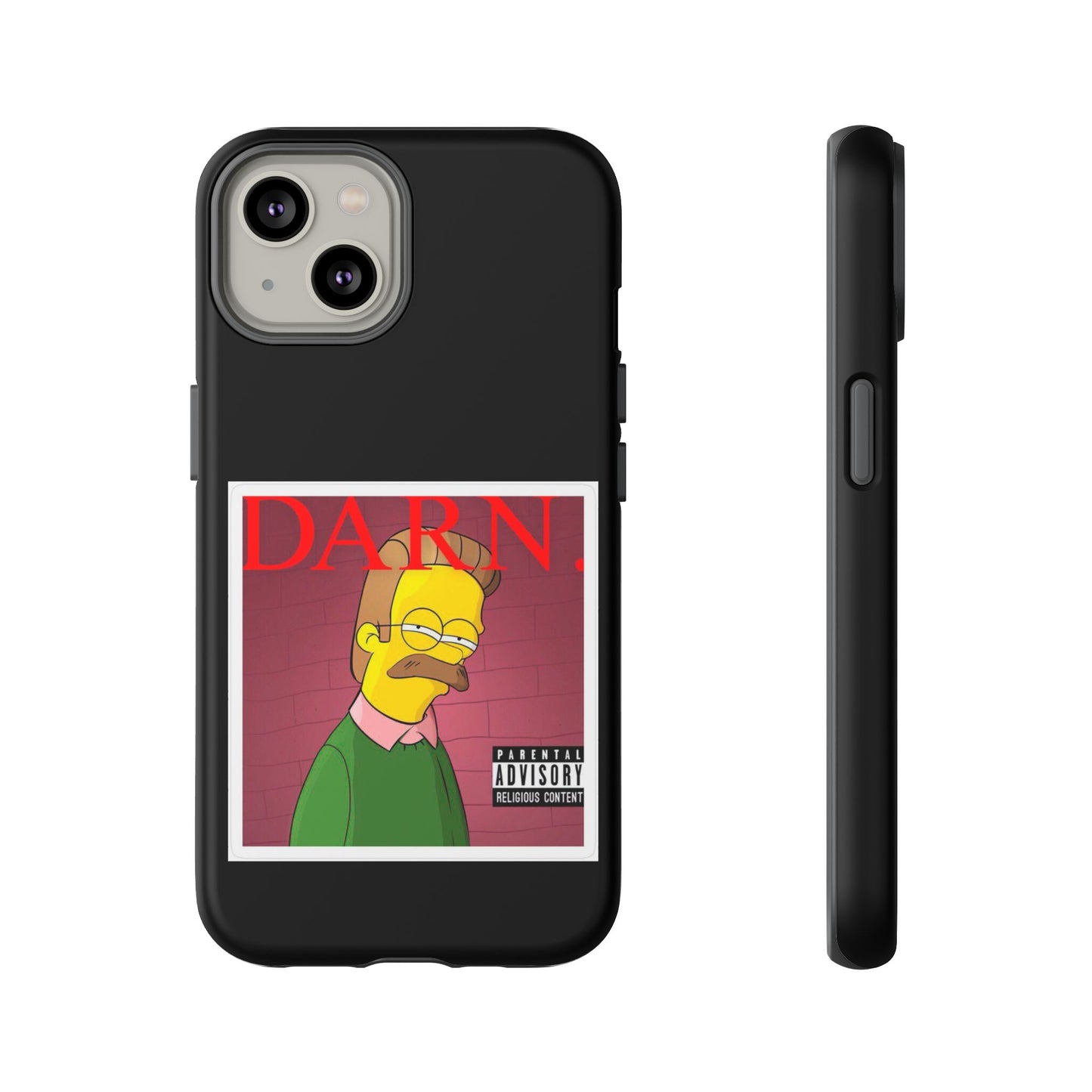 Kendrick Lamar X Simpsons "DARN" Ned Flanders Tough Phone Case – Funny Rap Mashup Cover for iPhone, Samsung, & More