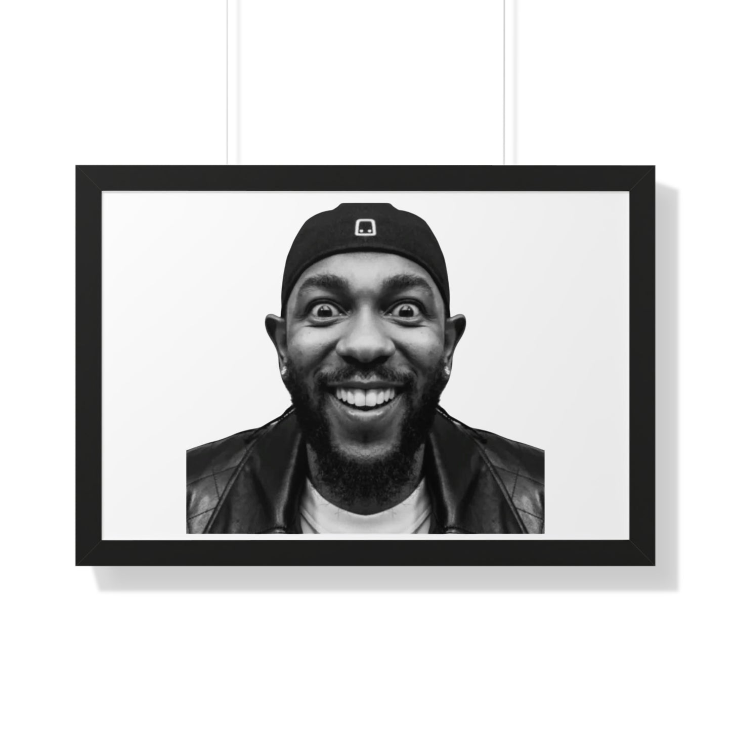 Kendrick Lamar Meme Face Mustard - Framed Poster