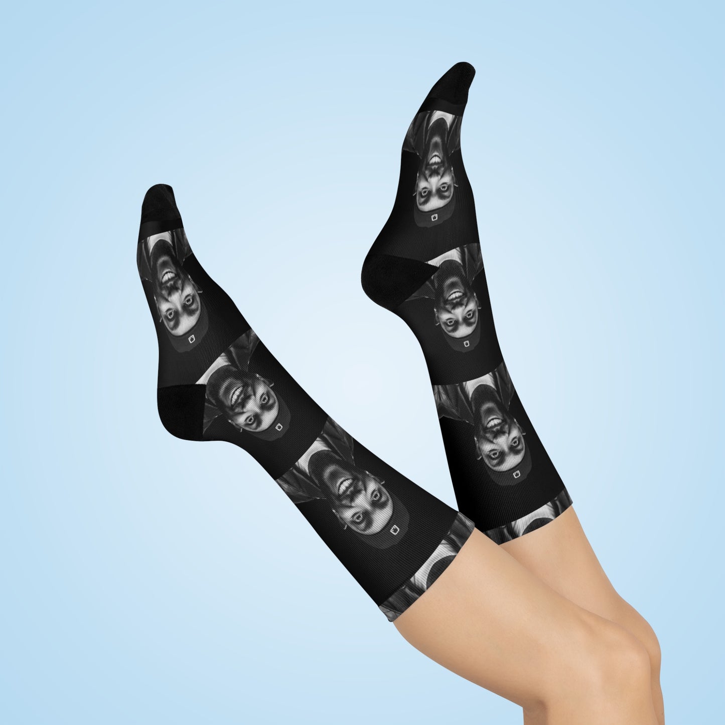 Kendrick Lamar Meme Face Mustard - Crew Socks