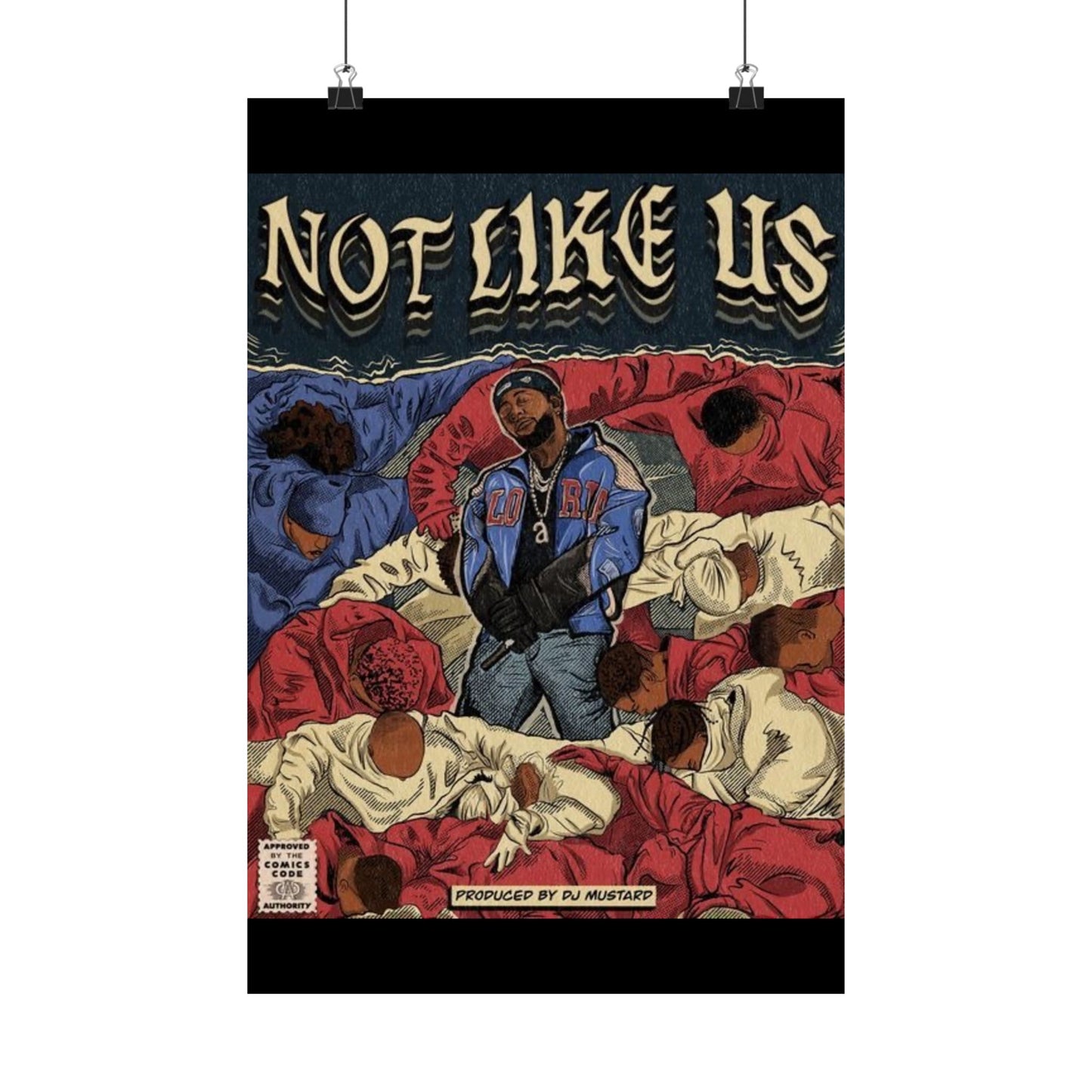 Kendrick Lamar "Not Like Us" Comic Book Cover - Matte Poster – Hip Hop Wall Art, Music Legend Print, Matte Finish Poster for Home & Office Decor