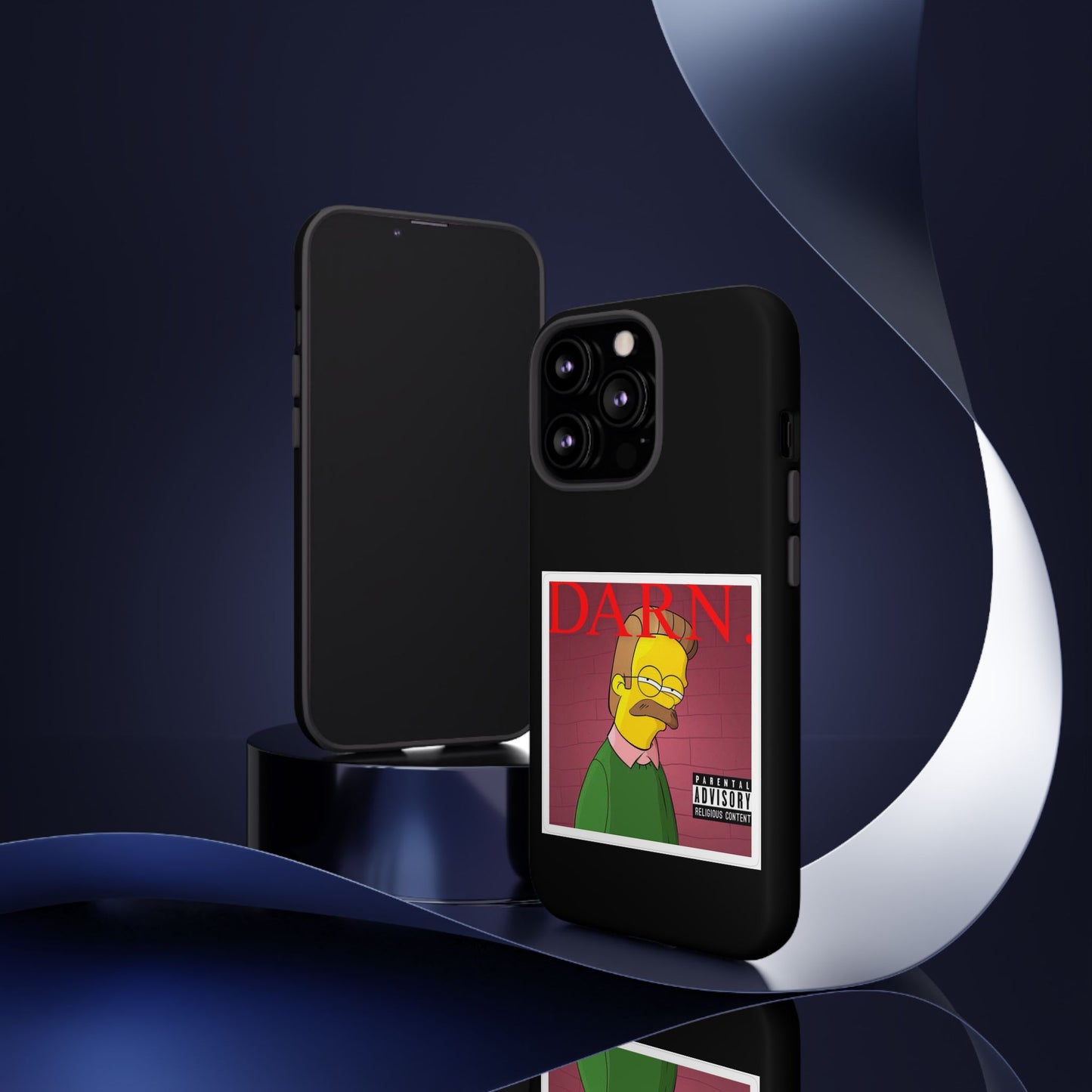 Kendrick Lamar X Simpsons "DARN" Ned Flanders Tough Phone Case – Funny Rap Mashup Cover for iPhone, Samsung, & More