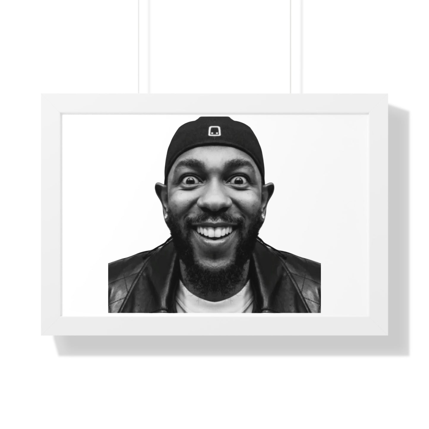 Kendrick Lamar Meme Face Mustard - Framed Poster