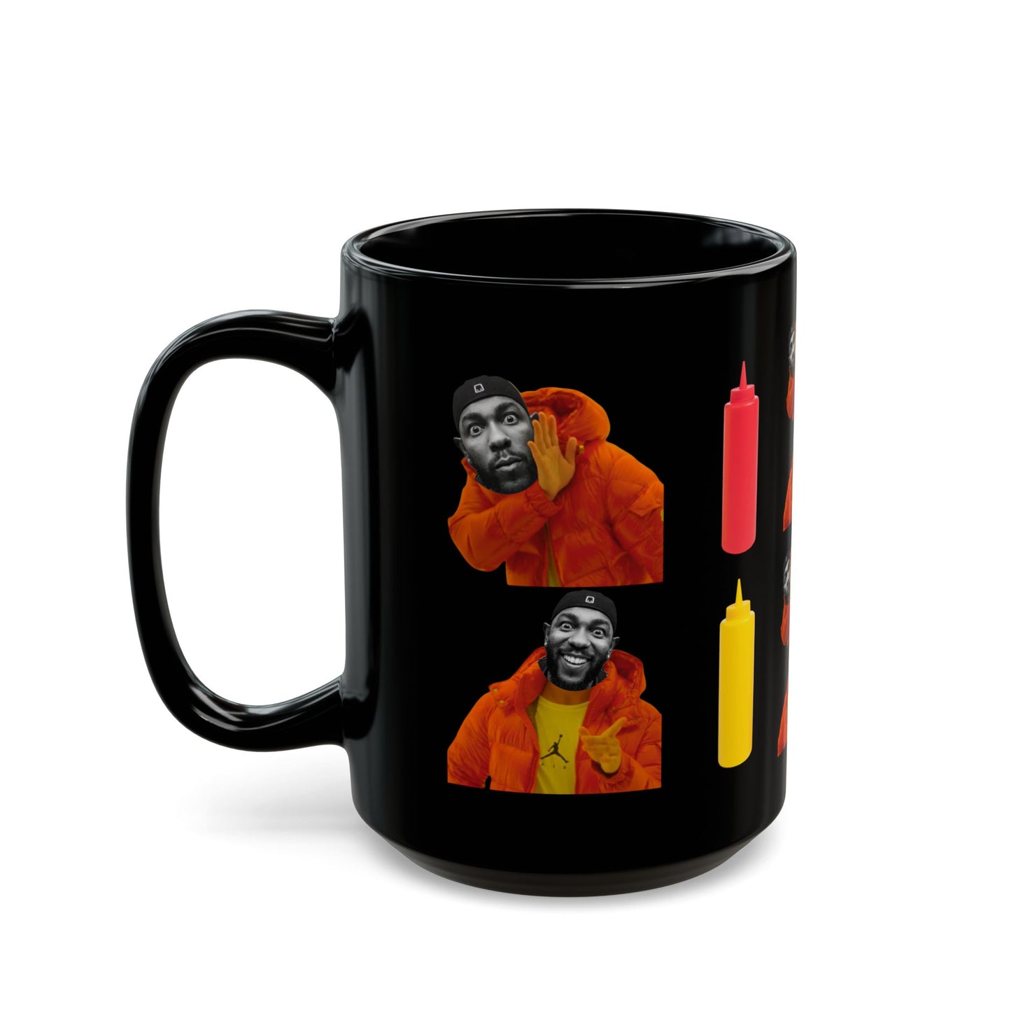 Kendrick Lamar MUSTARD Drake Meme - Mug, Black (11oz, 15oz)