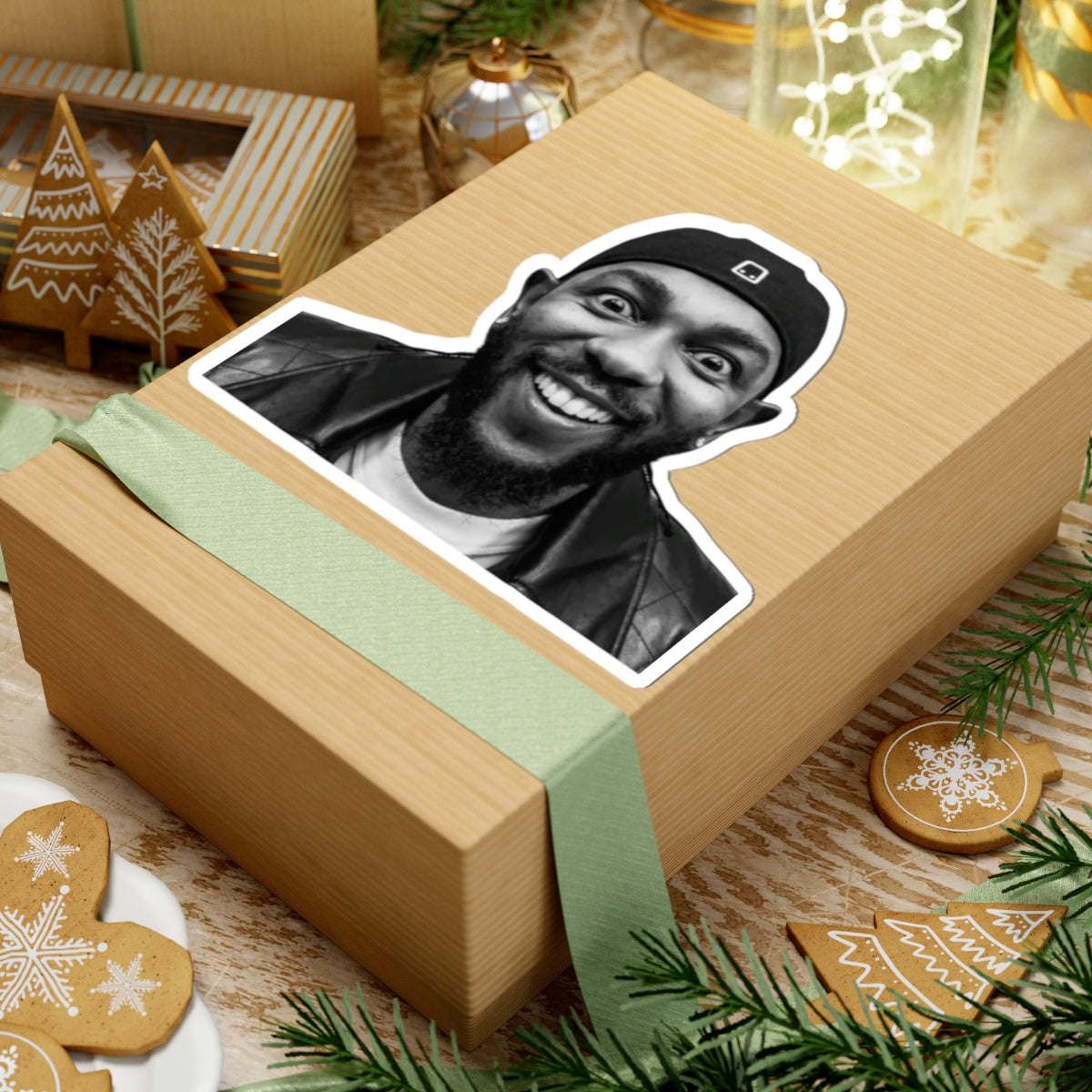 Kendrick Lamar Meme Face Mustard - Sticker Kiss-Cut