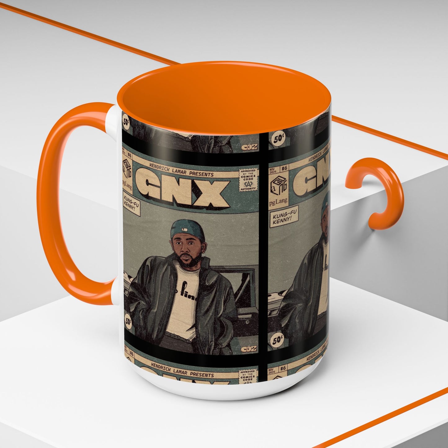 Kendrick Lamar "GNX" Comic Cover Mug – Hip-Hop Art Coffee Cup, Gift for Music Fans