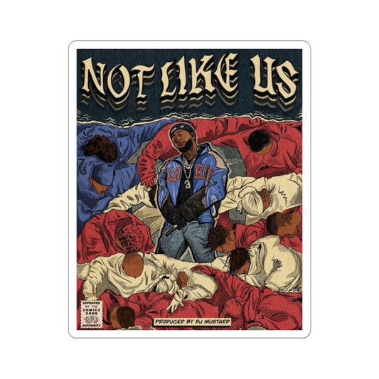 Kendrick Lamar "Not Like Us" Comic Book Cover - Stickers, Kiss-Cut