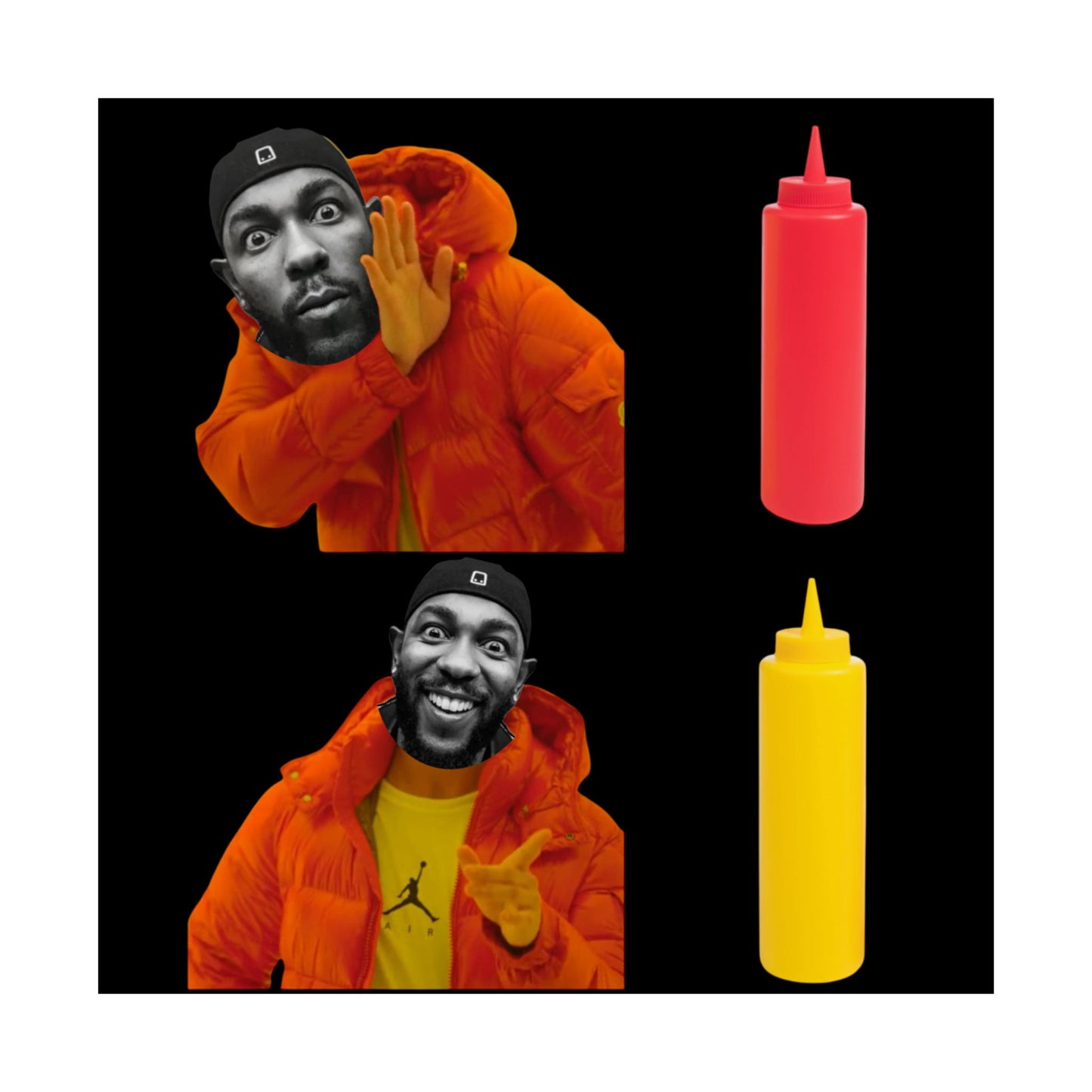 Kendrick Lamar MUSTARD Drake Meme - Matte Posters, Vibrant