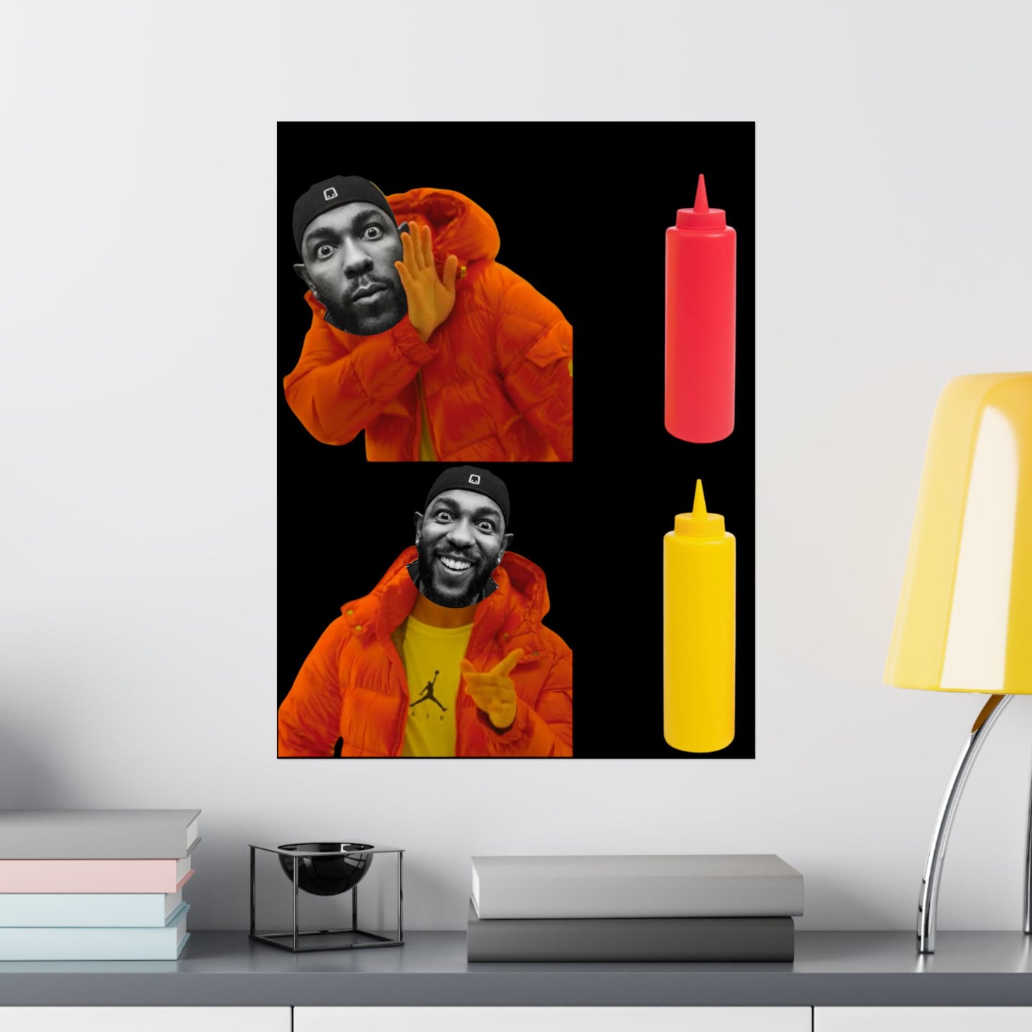 Kendrick Lamar MUSTARD Drake Meme - Matte Posters, Vibrant