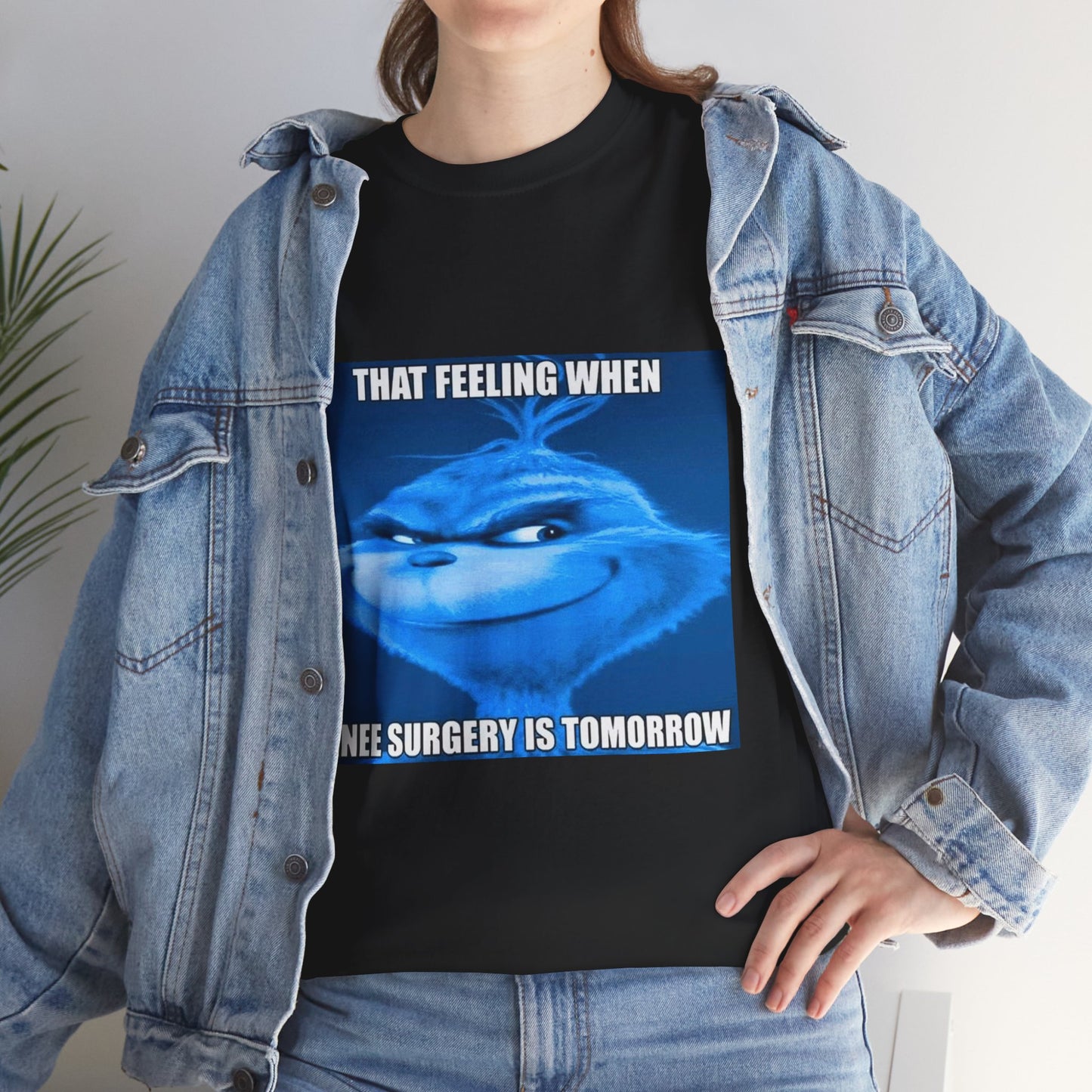 "Knee Surgery" Blue Grinch Meme T-Shirt - WAS $24.99
