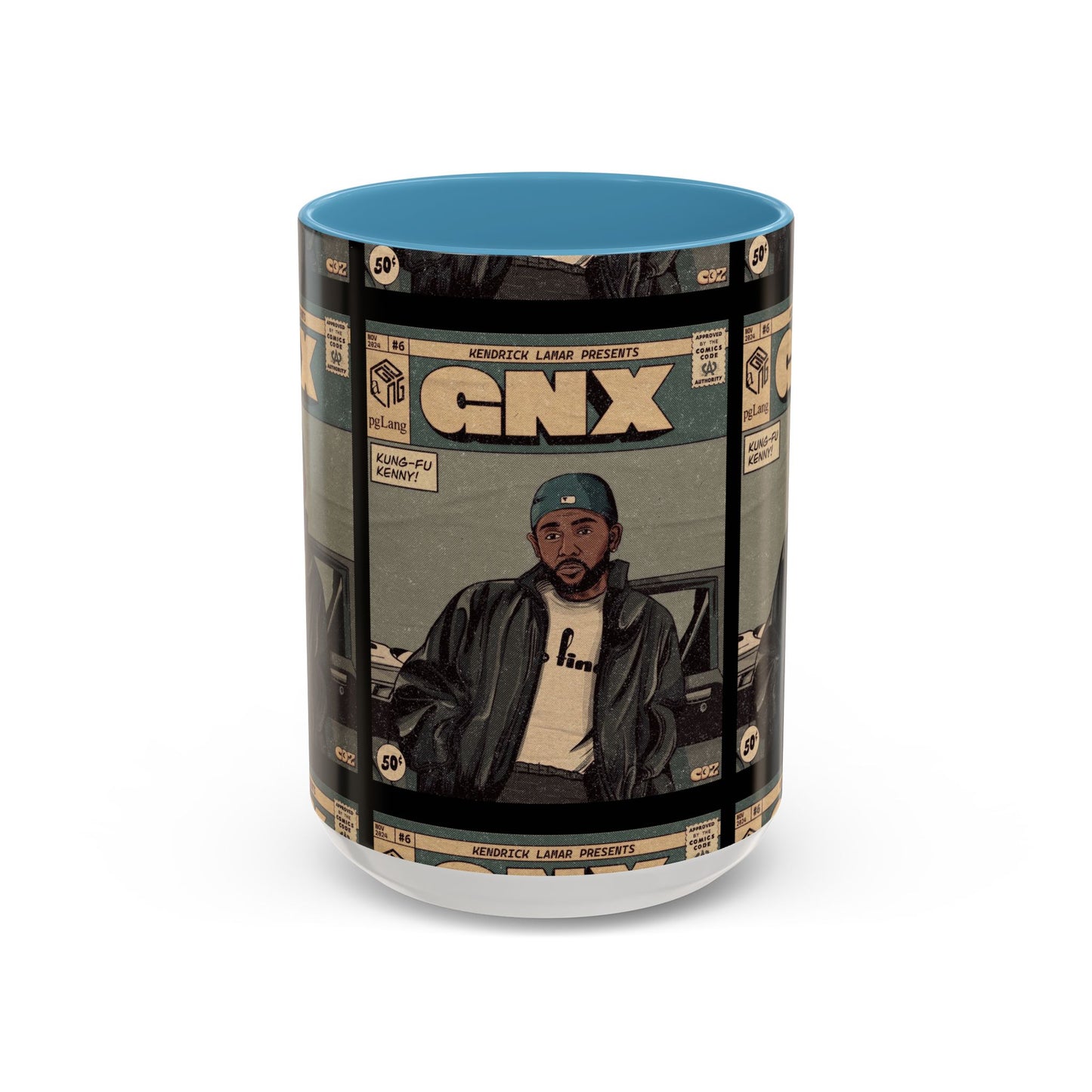 Kendrick Lamar "GNX" Comic Cover Mug – Hip-Hop Art Coffee Cup, Gift for Music Fans