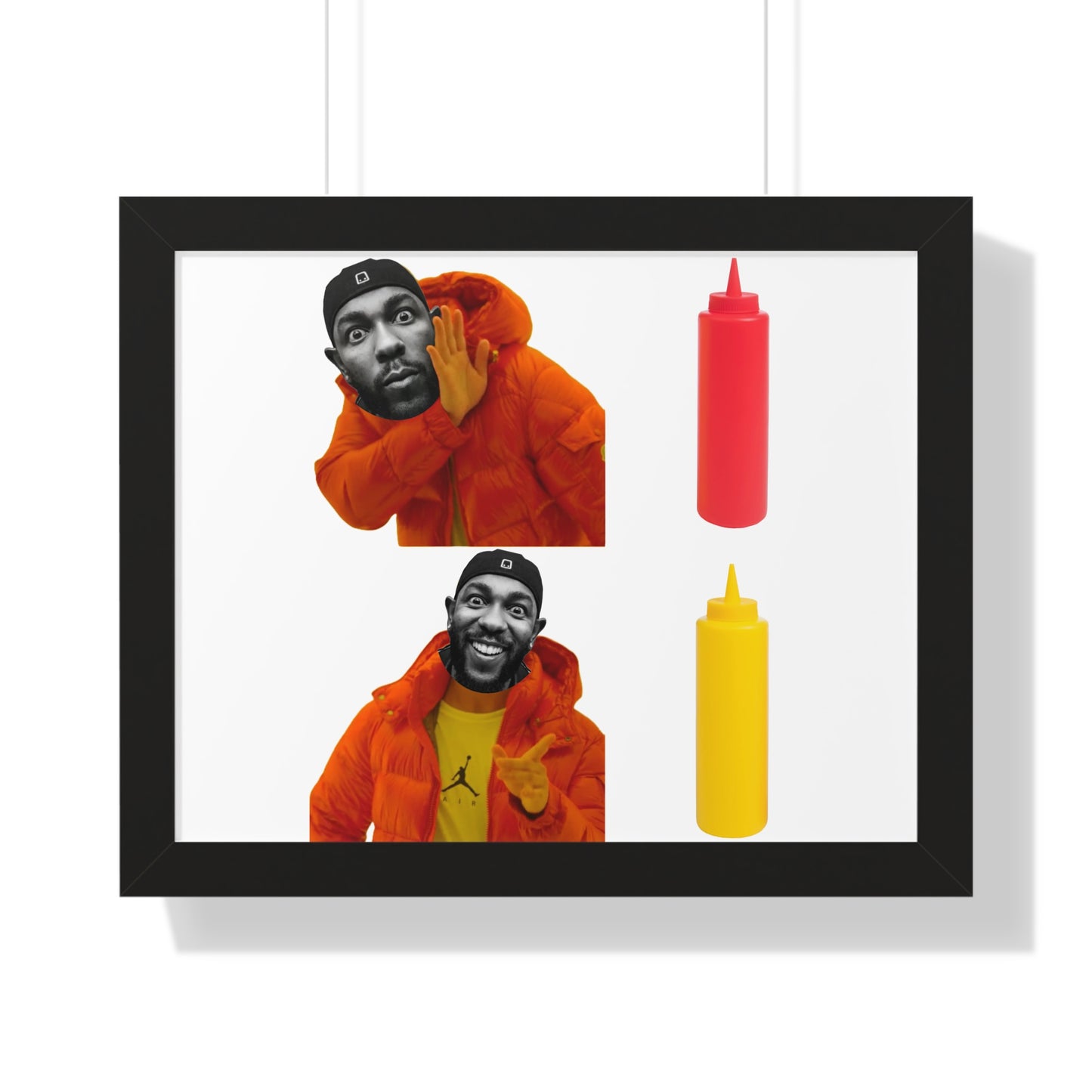 Kendrick Lamar MUSTARD Drake Meme - Framed Poster
