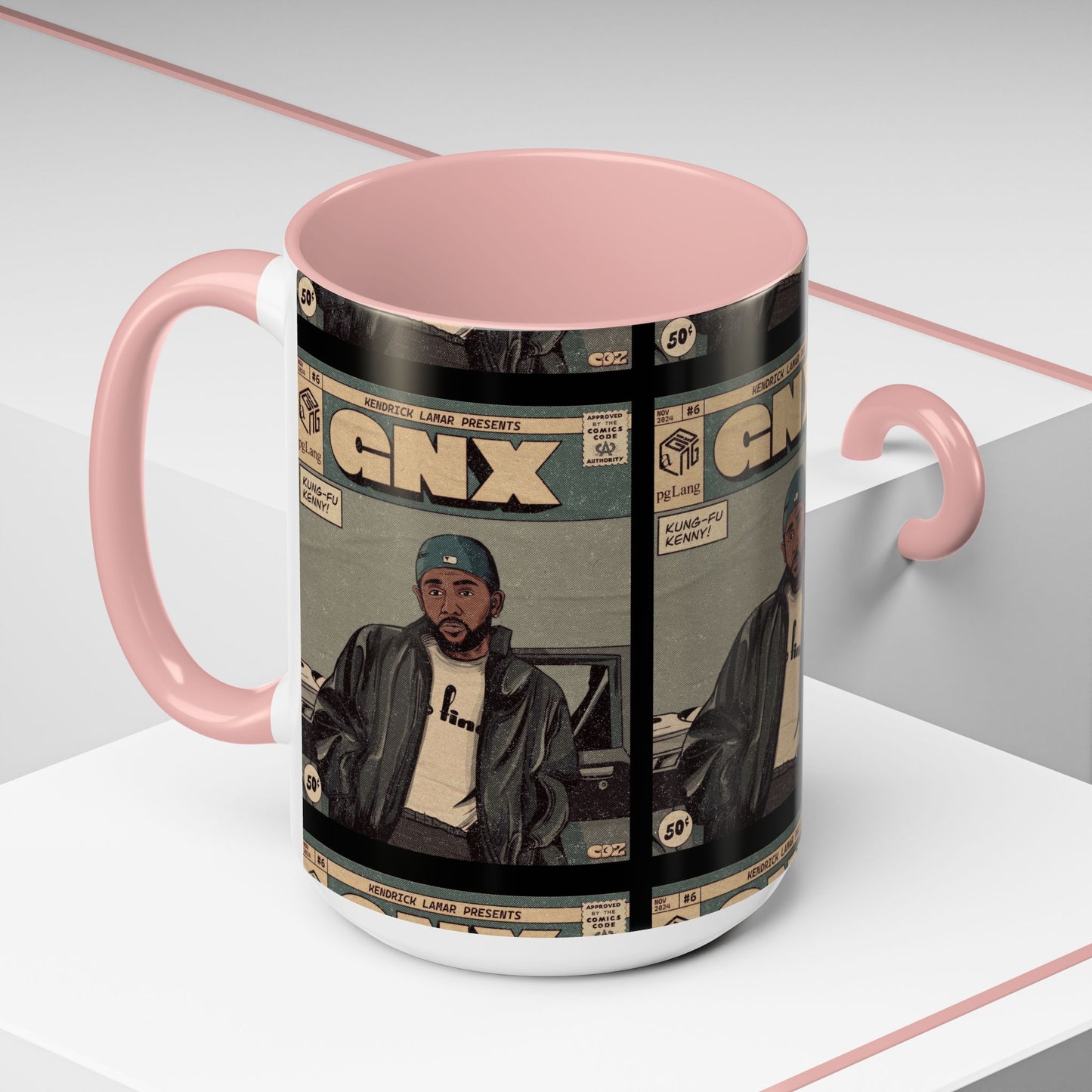 Kendrick Lamar "GNX" Comic Cover Mug – Hip-Hop Art Coffee Cup, Gift for Music Fans