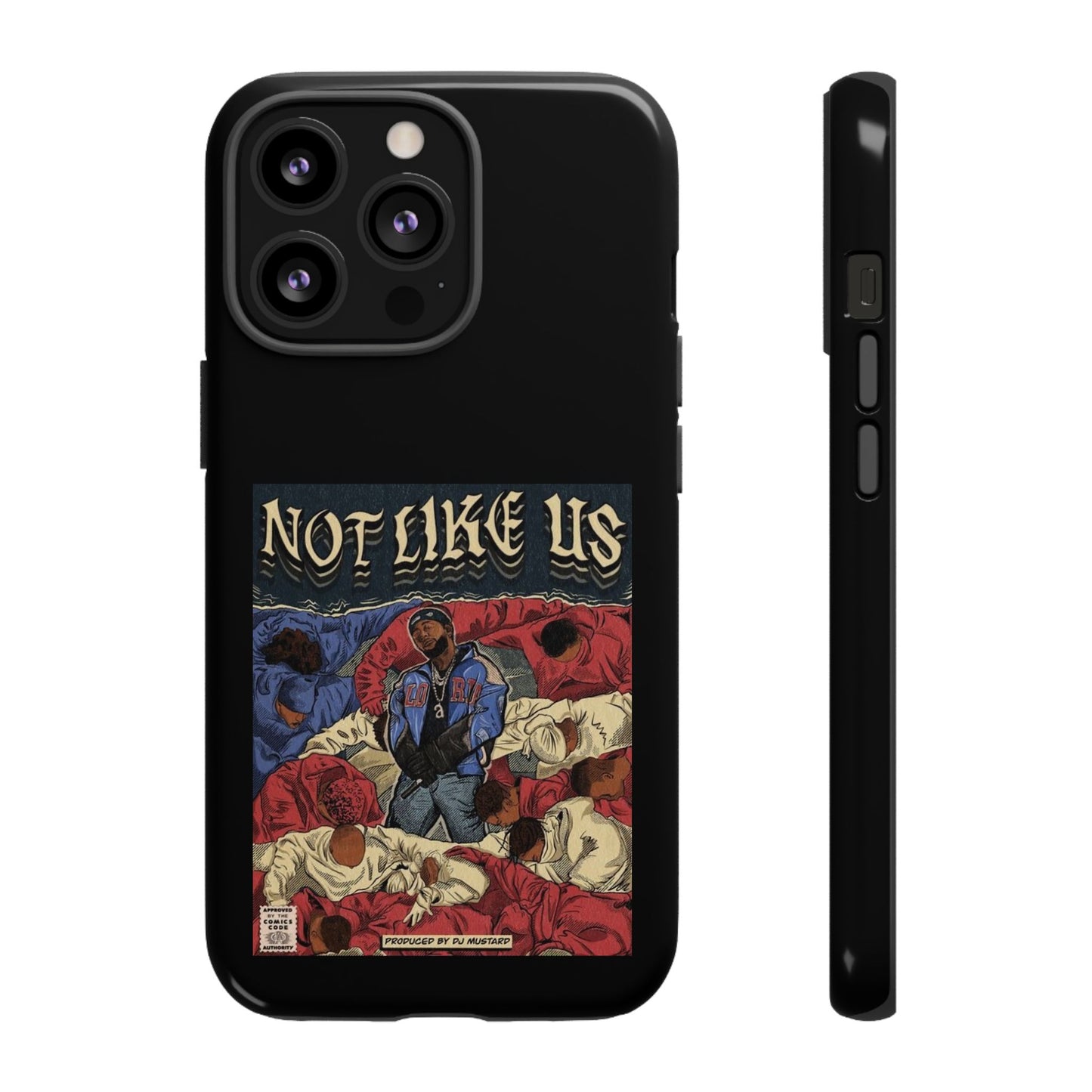 Kendrick Lamar "Not Like Us" Comic Book Cover Tough Phone Case – Hip Hop Art, Shockproof Dual-Layer Protection