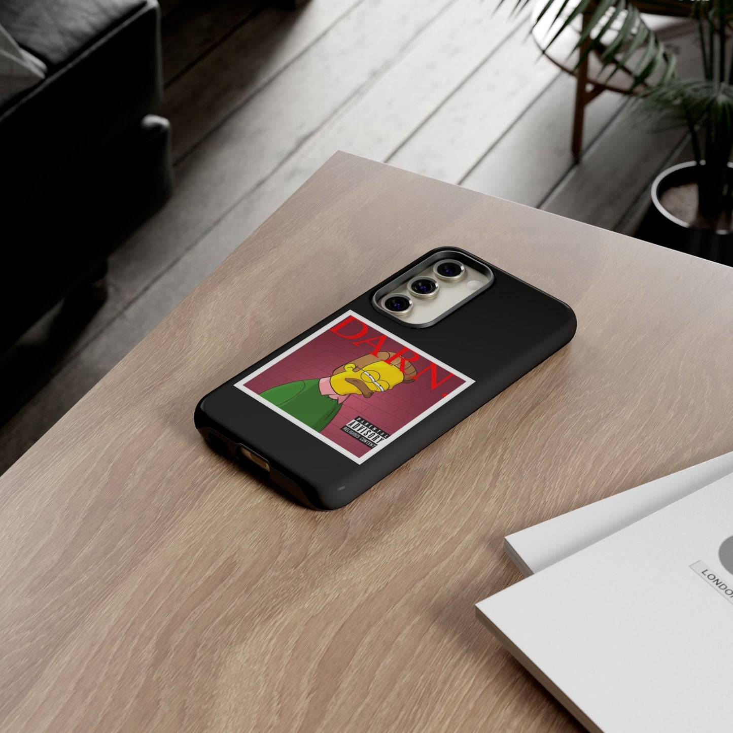 Kendrick Lamar X Simpsons "DARN" Ned Flanders Tough Phone Case – Funny Rap Mashup Cover for iPhone, Samsung, & More