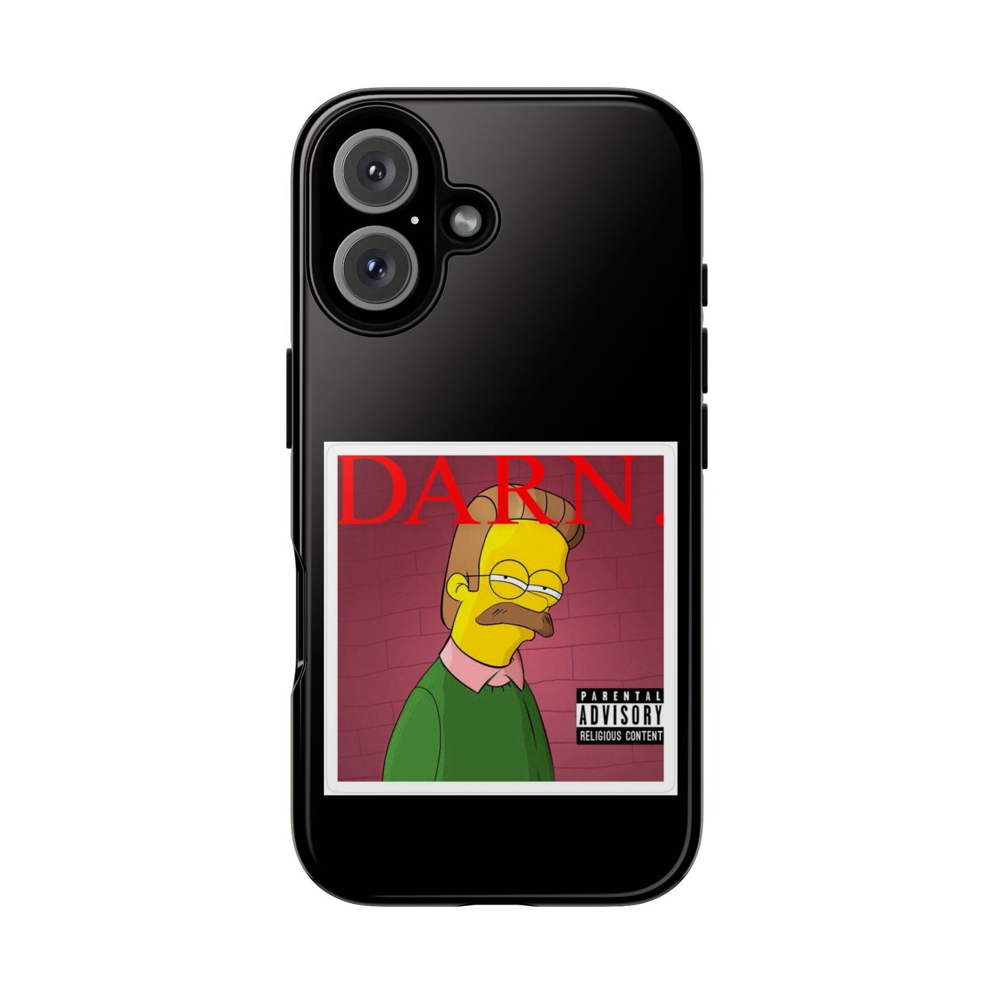 Kendrick Lamar X Simpsons "DARN" Ned Flanders Tough Phone Case – Funny Rap Mashup Cover for iPhone, Samsung, & More