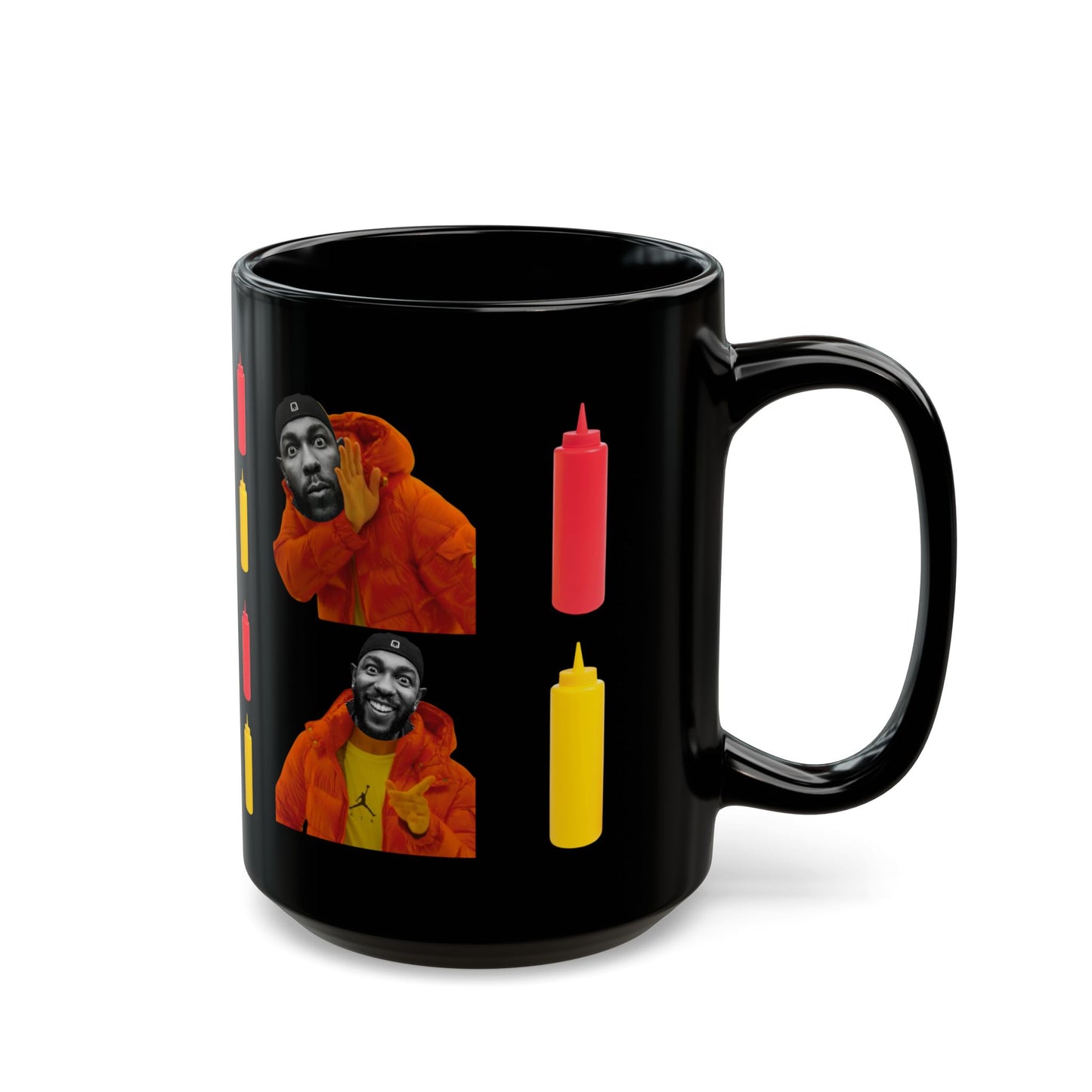 Kendrick Lamar MUSTARD Drake Meme - Mug, Black (11oz, 15oz)