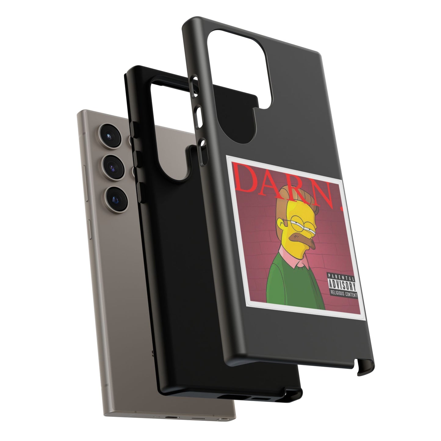 Kendrick Lamar X Simpsons "DARN" Ned Flanders Tough Phone Case – Funny Rap Mashup Cover for iPhone, Samsung, & More