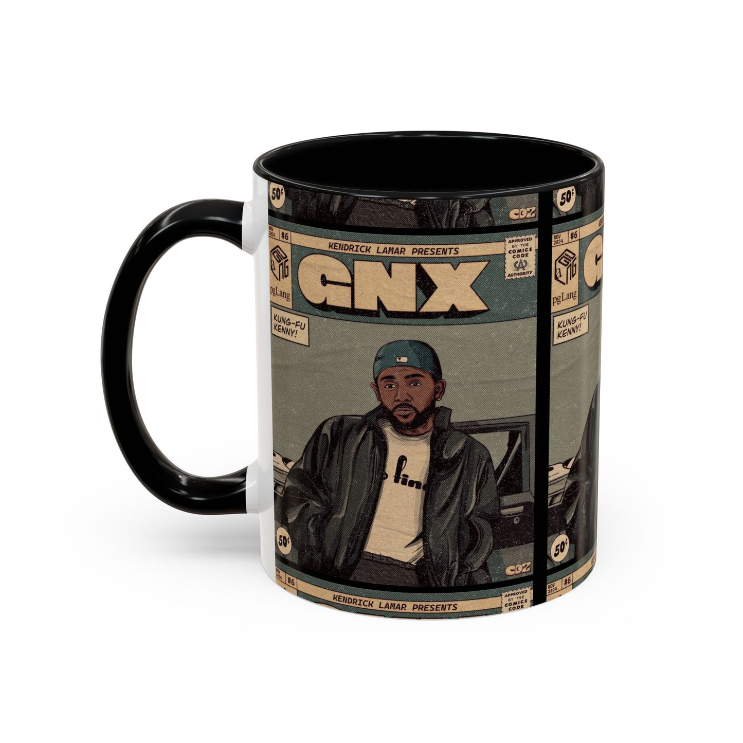 Kendrick Lamar "GNX" Comic Cover Mug – Hip-Hop Art Coffee Cup, Gift for Music Fans