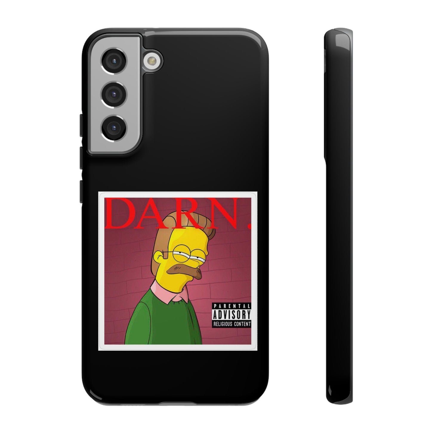 Kendrick Lamar X Simpsons "DARN" Ned Flanders Tough Phone Case – Funny Rap Mashup Cover for iPhone, Samsung, & More