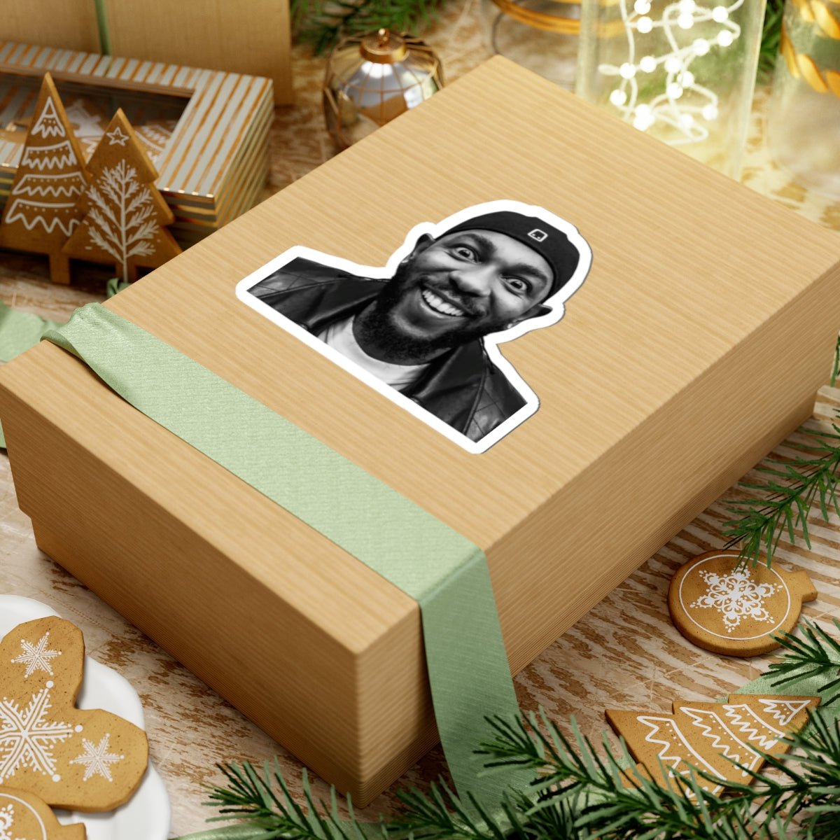 Kendrick Lamar Meme Face Mustard - Sticker Kiss-Cut