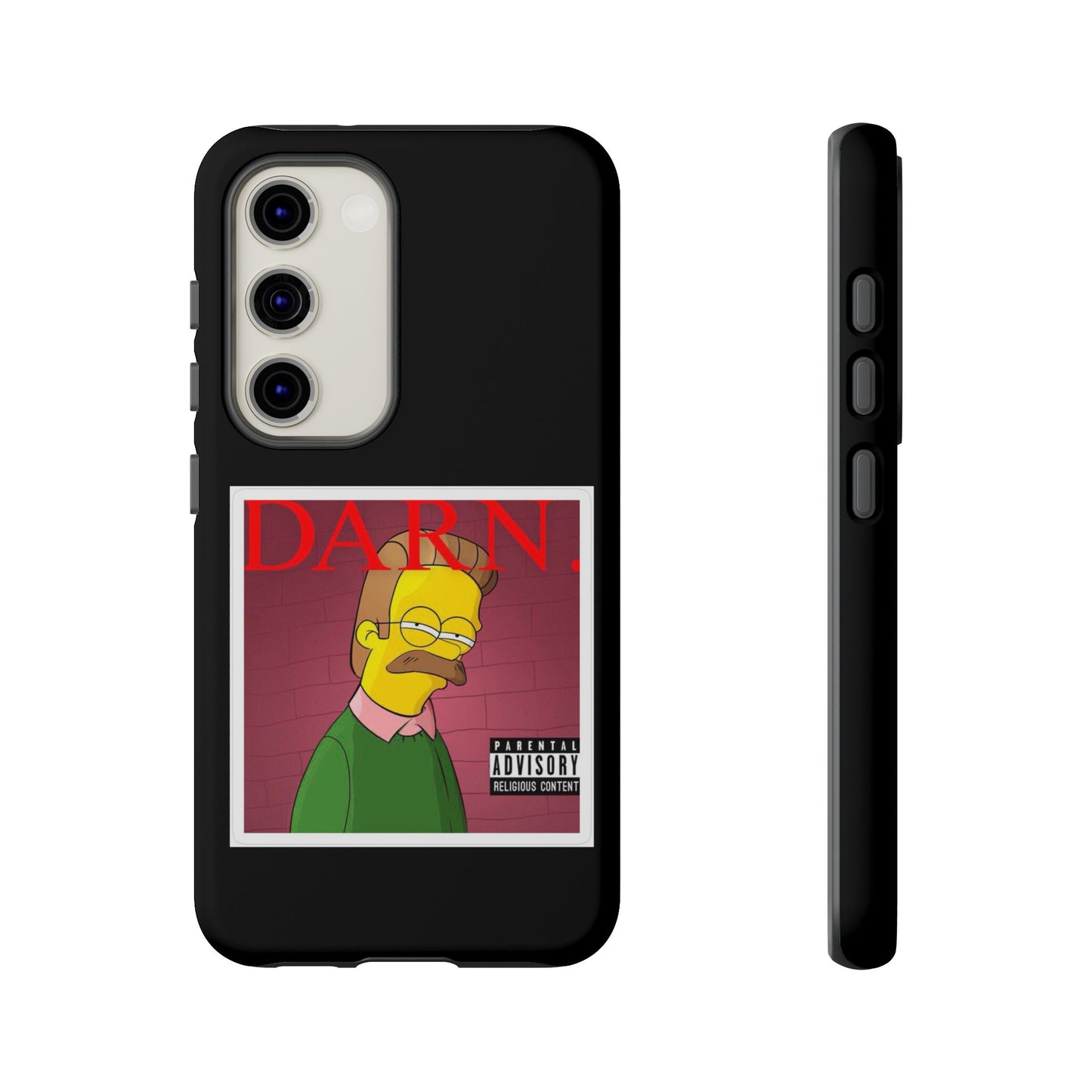 Kendrick Lamar X Simpsons "DARN" Ned Flanders Tough Phone Case – Funny Rap Mashup Cover for iPhone, Samsung, & More