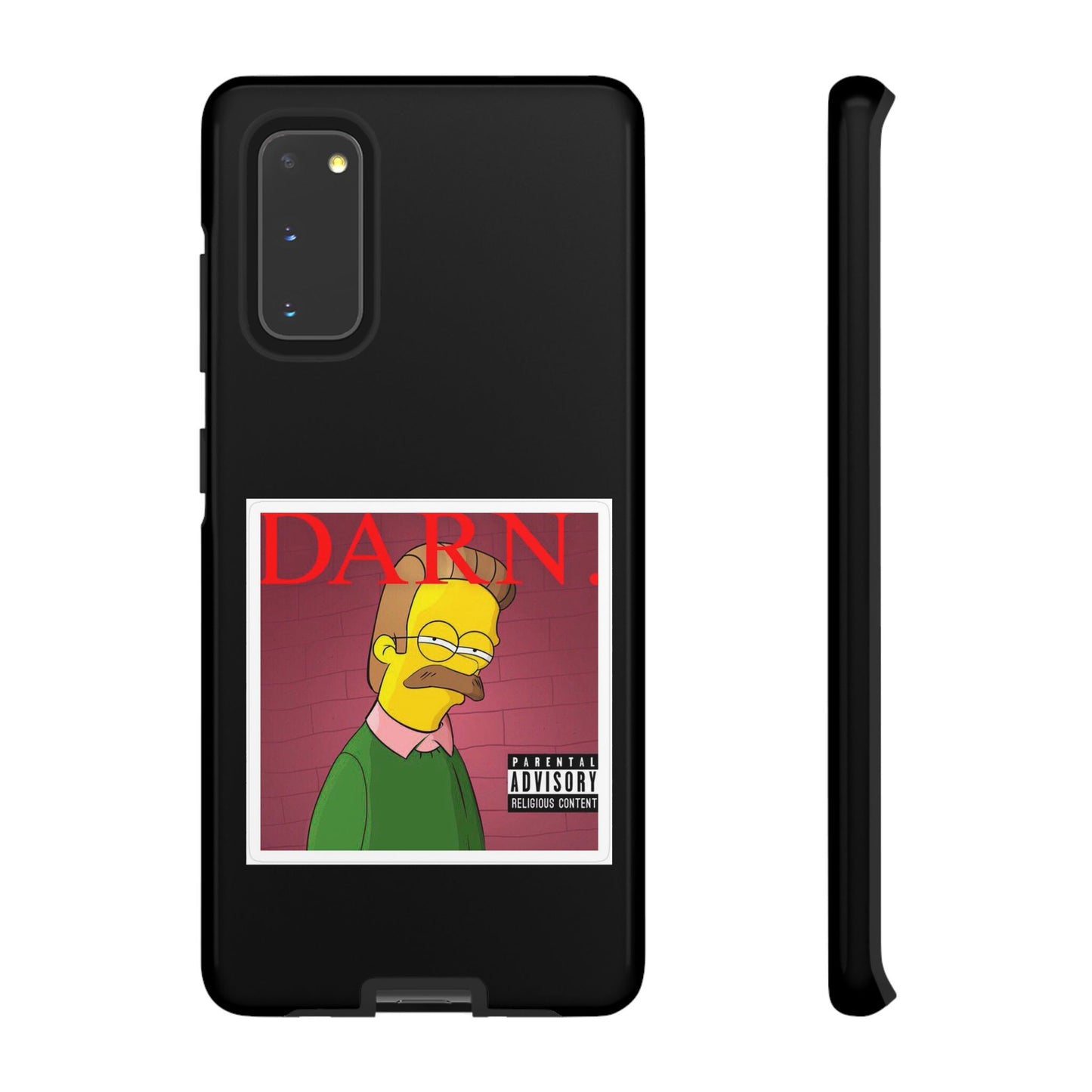 Kendrick Lamar X Simpsons "DARN" Ned Flanders Tough Phone Case – Funny Rap Mashup Cover for iPhone, Samsung, & More