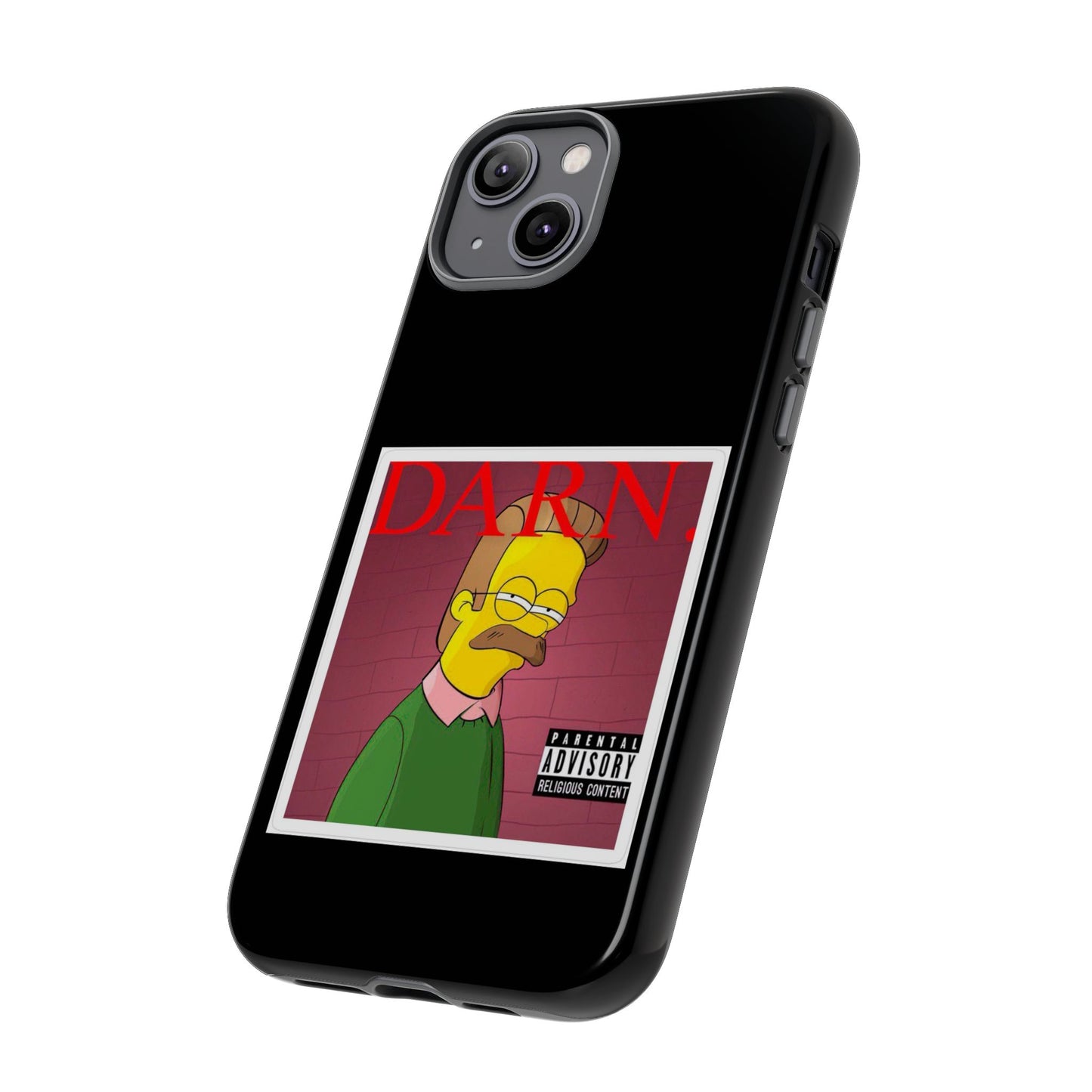 Kendrick Lamar X Simpsons "DARN" Ned Flanders Tough Phone Case – Funny Rap Mashup Cover for iPhone, Samsung, & More