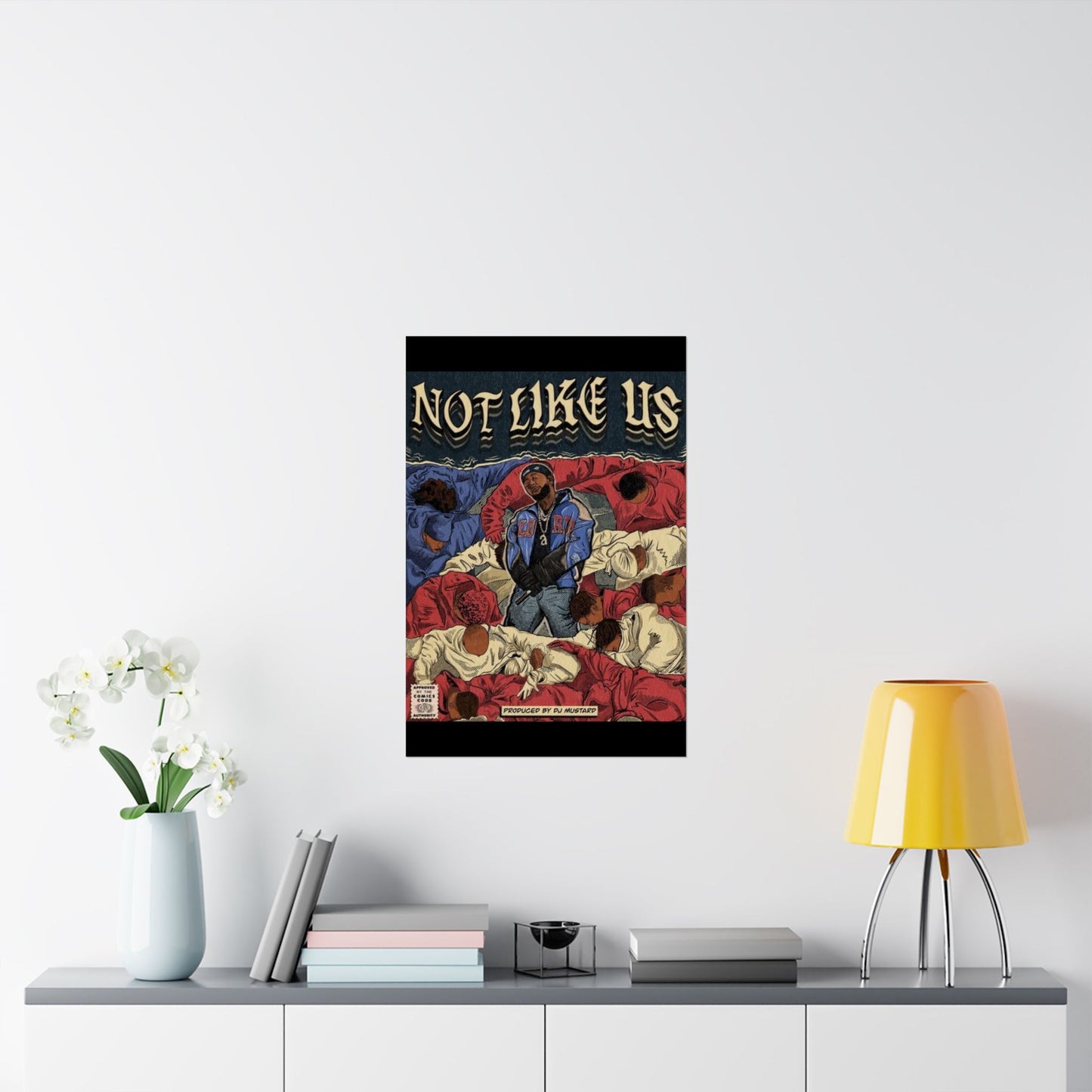 Kendrick Lamar "Not Like Us" Comic Book Cover - Matte Poster – Hip Hop Wall Art, Music Legend Print, Matte Finish Poster for Home & Office Decor