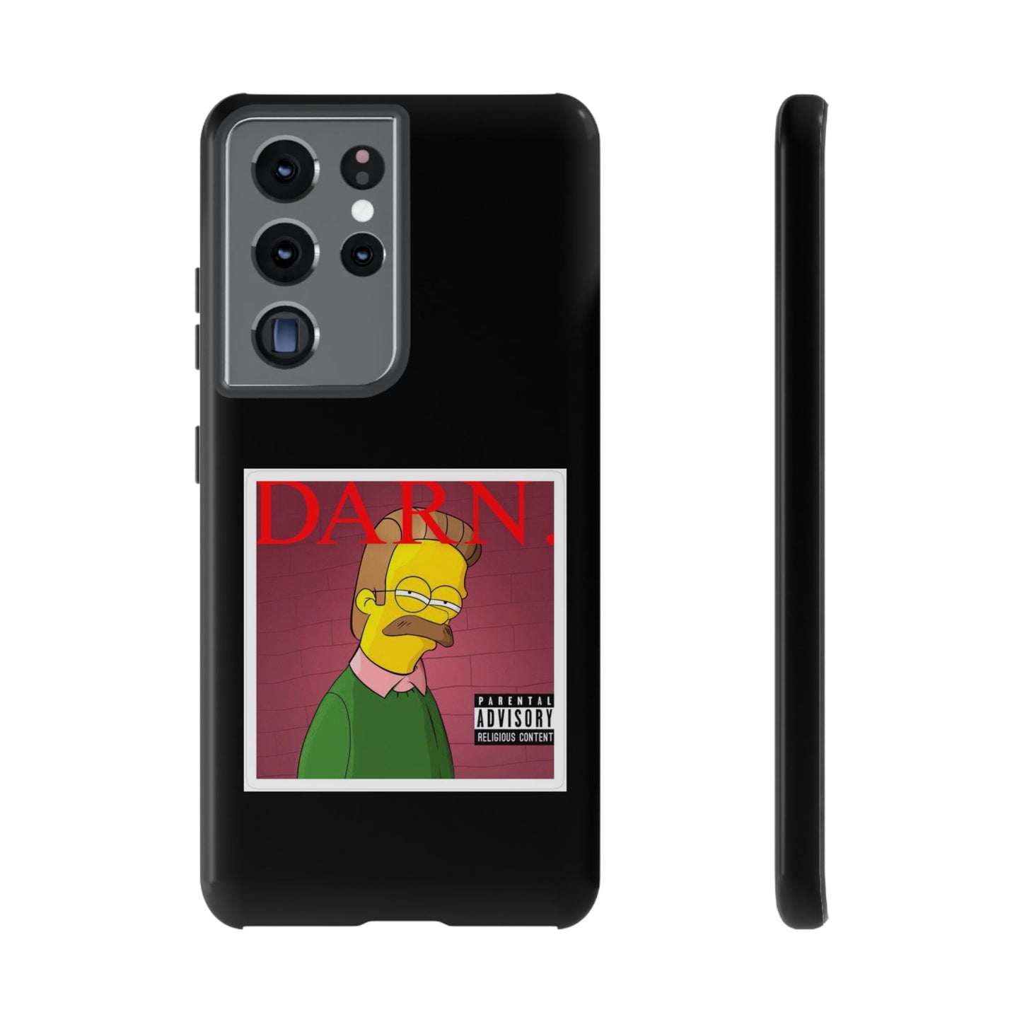 Kendrick Lamar X Simpsons "DARN" Ned Flanders Tough Phone Case – Funny Rap Mashup Cover for iPhone, Samsung, & More