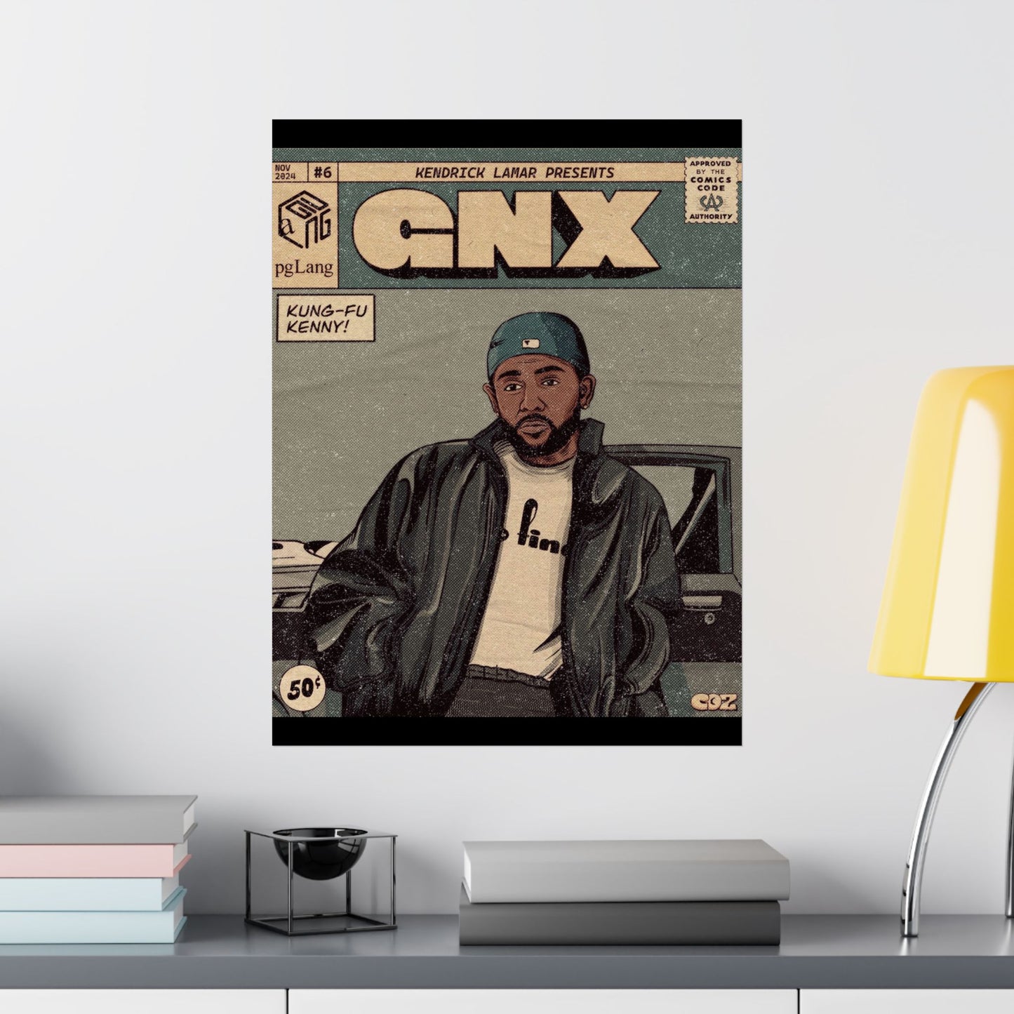 Kendrick Lamar "GNX" Comic Book Cover - Matte Poster – Wall Art Print | Hip-Hop Room Decor | Rap Album Cover Aesthetic