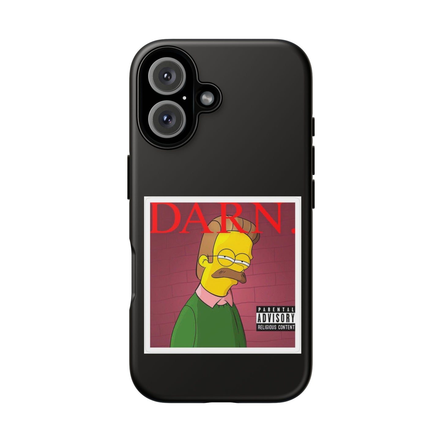 Kendrick Lamar X Simpsons "DARN" Ned Flanders Tough Phone Case – Funny Rap Mashup Cover for iPhone, Samsung, & More