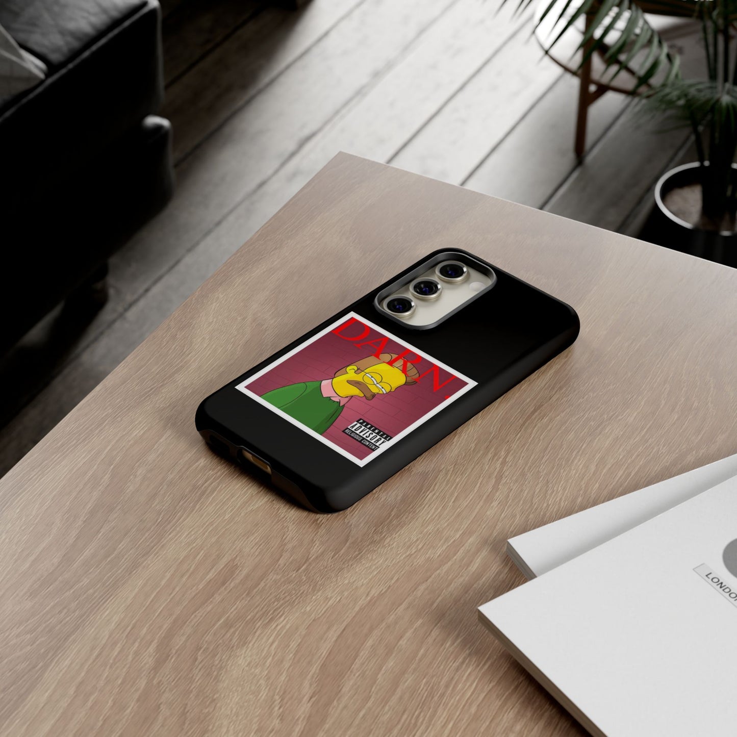 Kendrick Lamar X Simpsons "DARN" Ned Flanders Tough Phone Case – Funny Rap Mashup Cover for iPhone, Samsung, & More