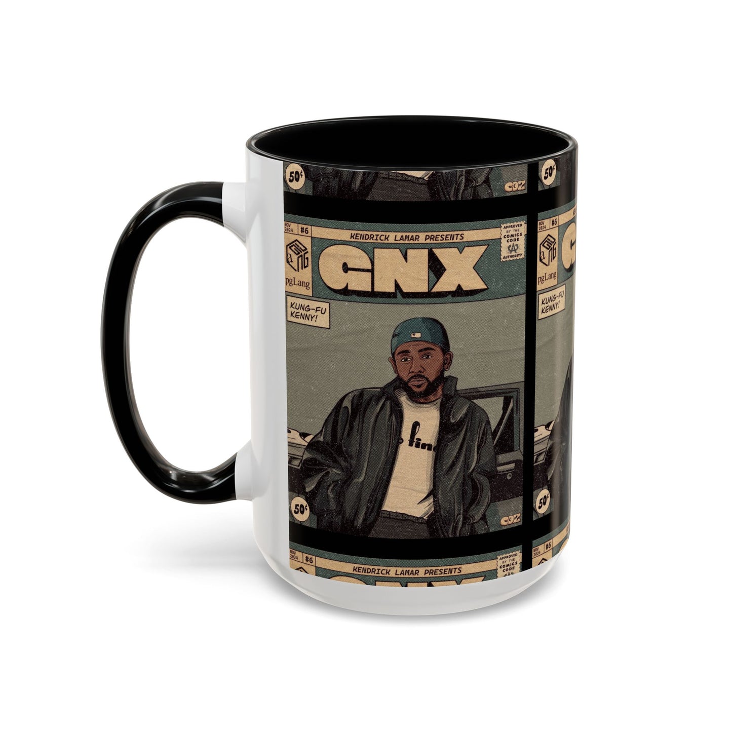 Kendrick Lamar "GNX" Comic Cover Mug – Hip-Hop Art Coffee Cup, Gift for Music Fans