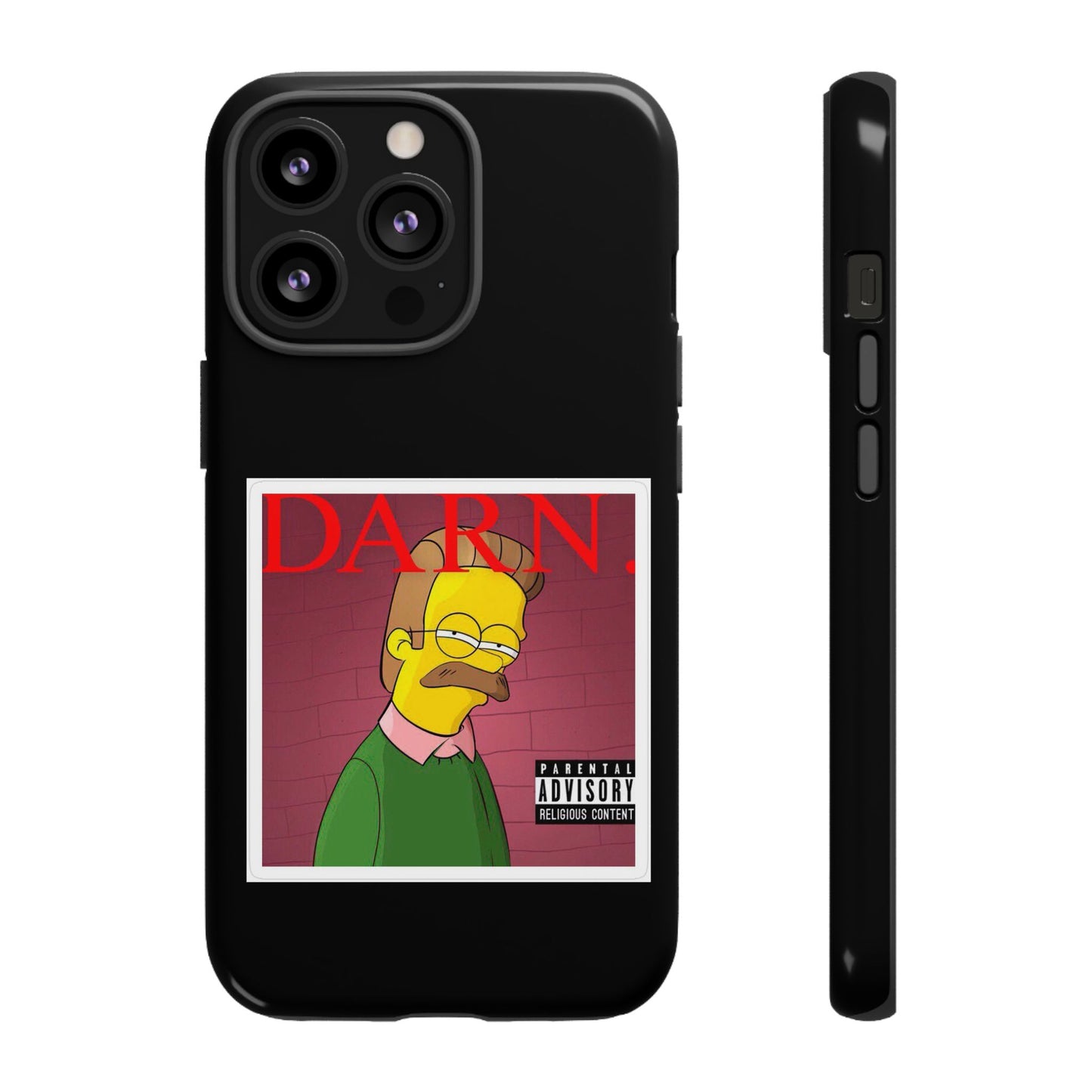 Kendrick Lamar X Simpsons "DARN" Ned Flanders Tough Phone Case – Funny Rap Mashup Cover for iPhone, Samsung, & More
