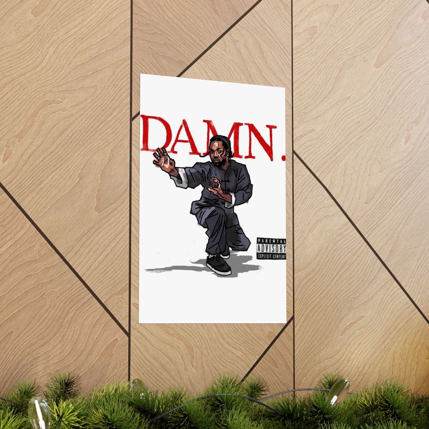 Kendrick Lamar "Kung Fu Kenny" DAMN Album - Matte Poster - Art Print – Hip Hop Matte Wall Decor – Rap Music Fan Gift