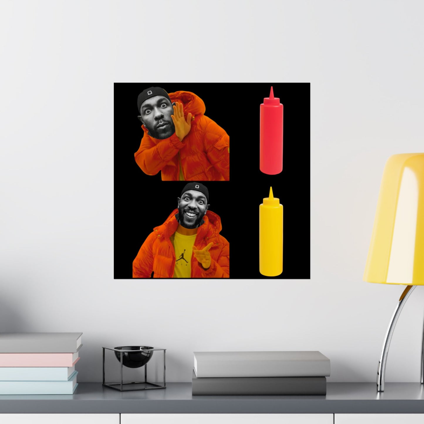 Kendrick Lamar MUSTARD Drake Meme - Matte Posters, Vibrant