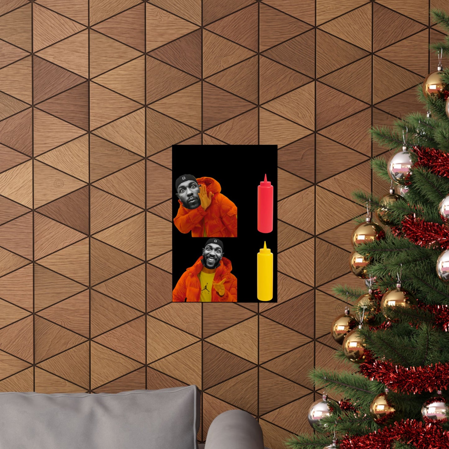 Kendrick Lamar MUSTARD Drake Meme - Matte Posters, Vibrant