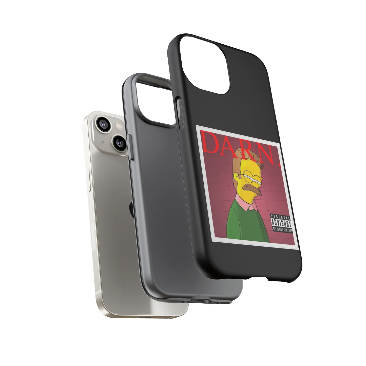 Kendrick Lamar X Simpsons "DARN" Ned Flanders Tough Phone Case – Funny Rap Mashup Cover for iPhone, Samsung, & More