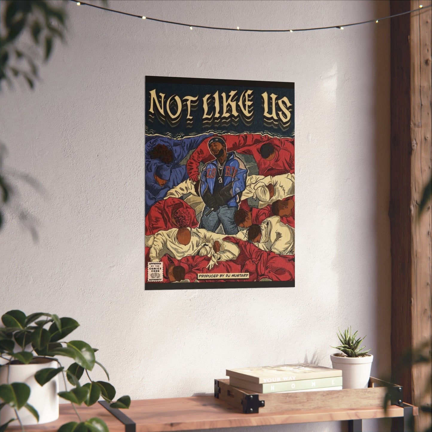 Kendrick Lamar "Not Like Us" Comic Book Cover - Matte Poster – Hip Hop Wall Art, Music Legend Print, Matte Finish Poster for Home & Office Decor