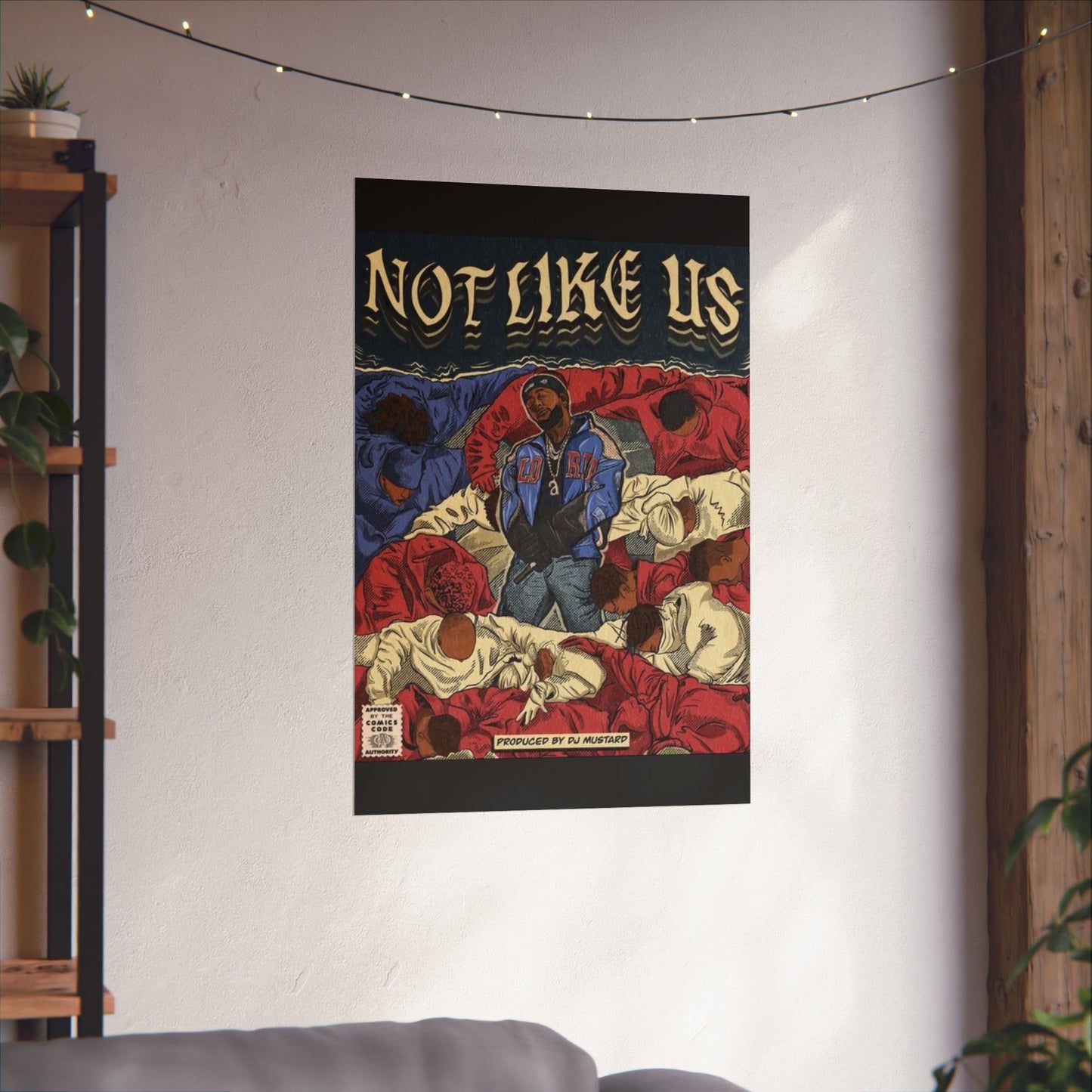 Kendrick Lamar "Not Like Us" Comic Book Cover - Matte Poster – Hip Hop Wall Art, Music Legend Print, Matte Finish Poster for Home & Office Decor