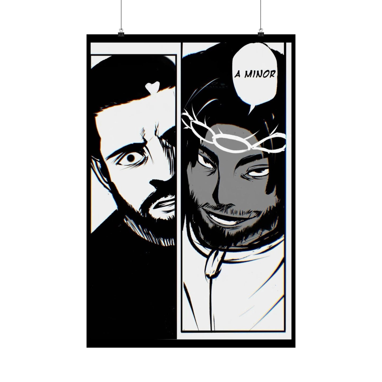 Kendrick Lamar Vs Drake Anime Battle - Matte Posters