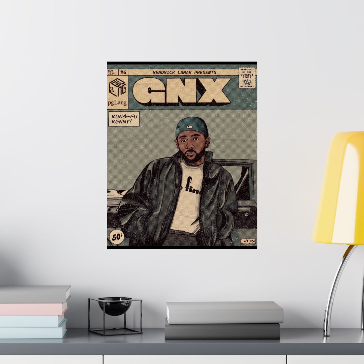 Kendrick Lamar "GNX" Comic Book Cover - Matte Poster – Wall Art Print | Hip-Hop Room Decor | Rap Album Cover Aesthetic