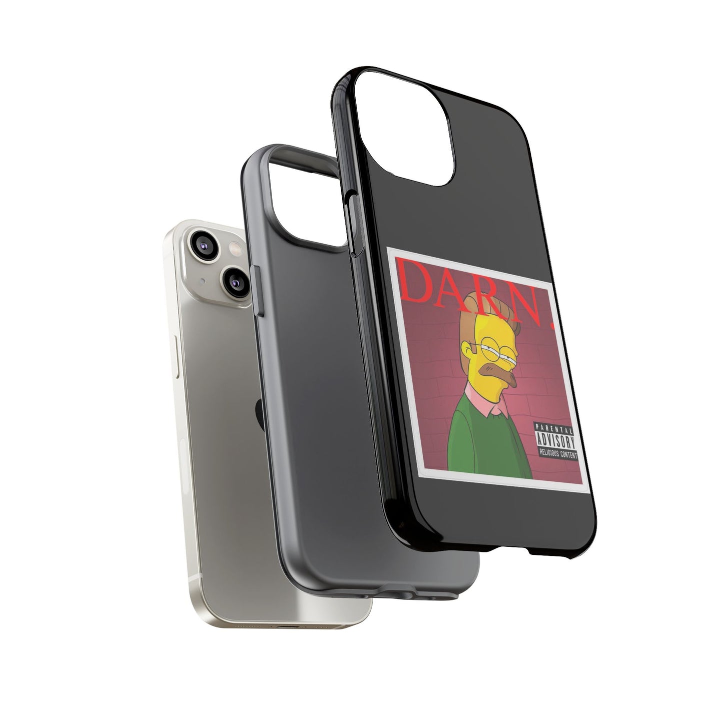 Kendrick Lamar X Simpsons "DARN" Ned Flanders Tough Phone Case – Funny Rap Mashup Cover for iPhone, Samsung, & More