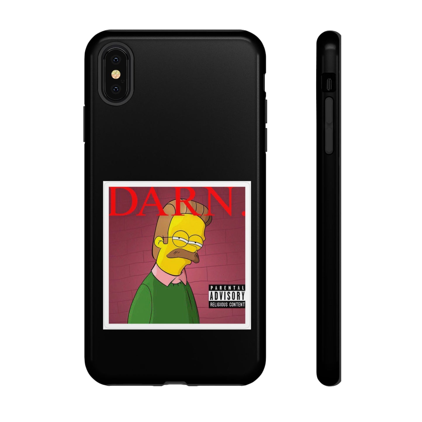 Kendrick Lamar X Simpsons "DARN" Ned Flanders Tough Phone Case – Funny Rap Mashup Cover for iPhone, Samsung, & More
