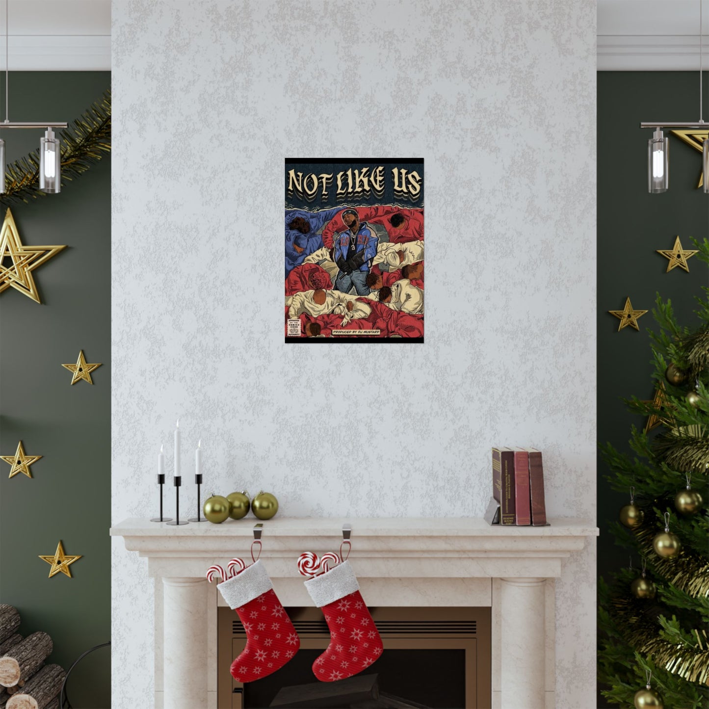 Kendrick Lamar "Not Like Us" Comic Book Cover - Matte Poster – Hip Hop Wall Art, Music Legend Print, Matte Finish Poster for Home & Office Decor