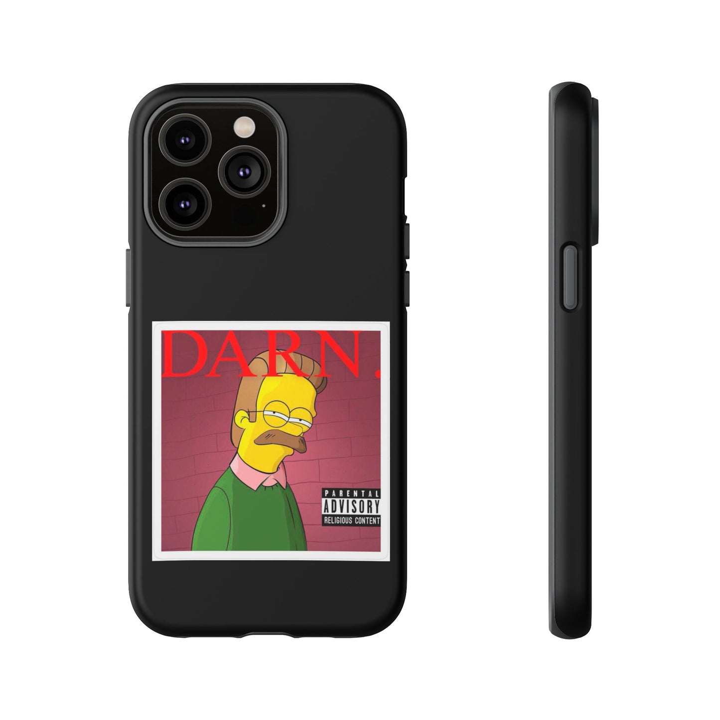Kendrick Lamar X Simpsons "DARN" Ned Flanders Tough Phone Case – Funny Rap Mashup Cover for iPhone, Samsung, & More