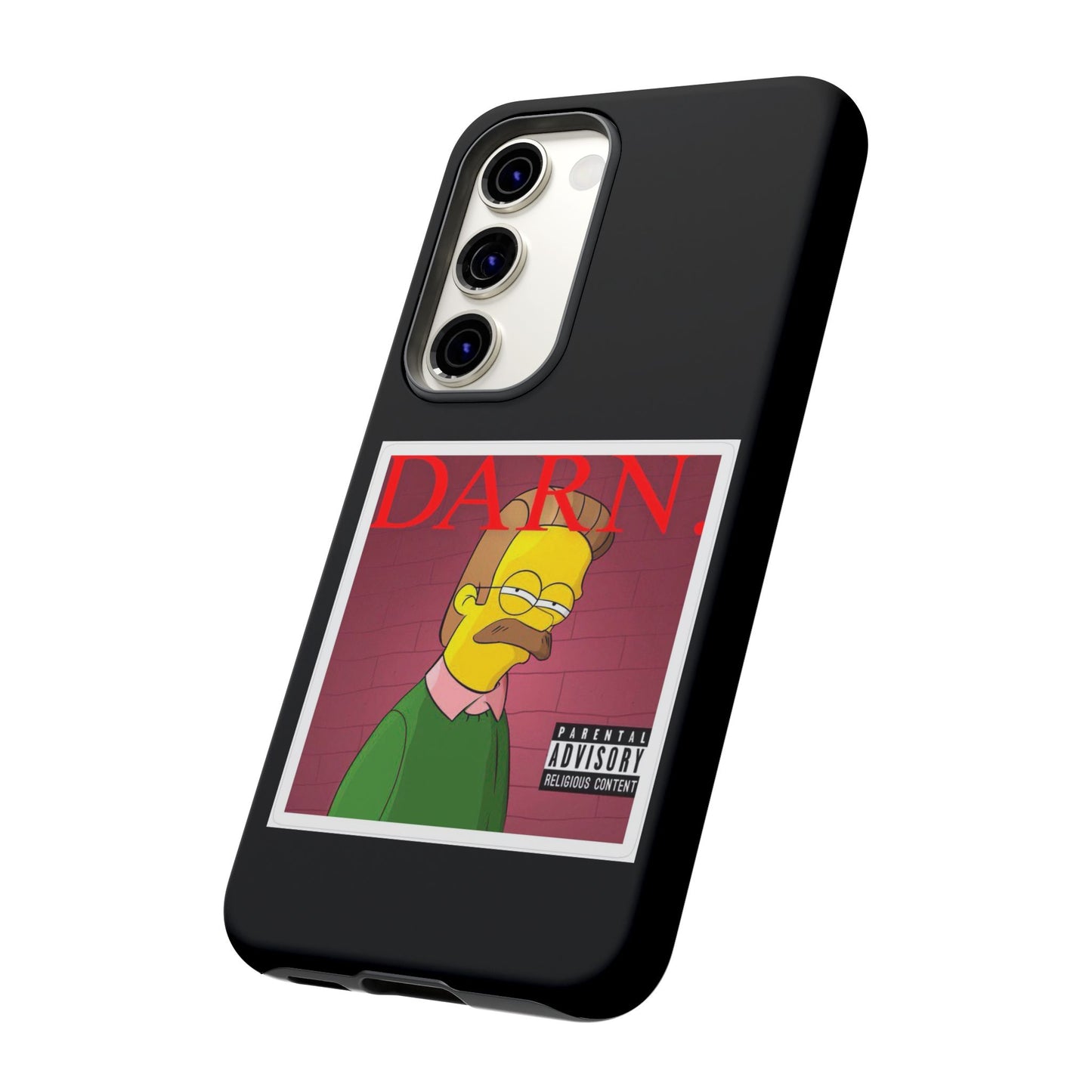 Kendrick Lamar X Simpsons "DARN" Ned Flanders Tough Phone Case – Funny Rap Mashup Cover for iPhone, Samsung, & More